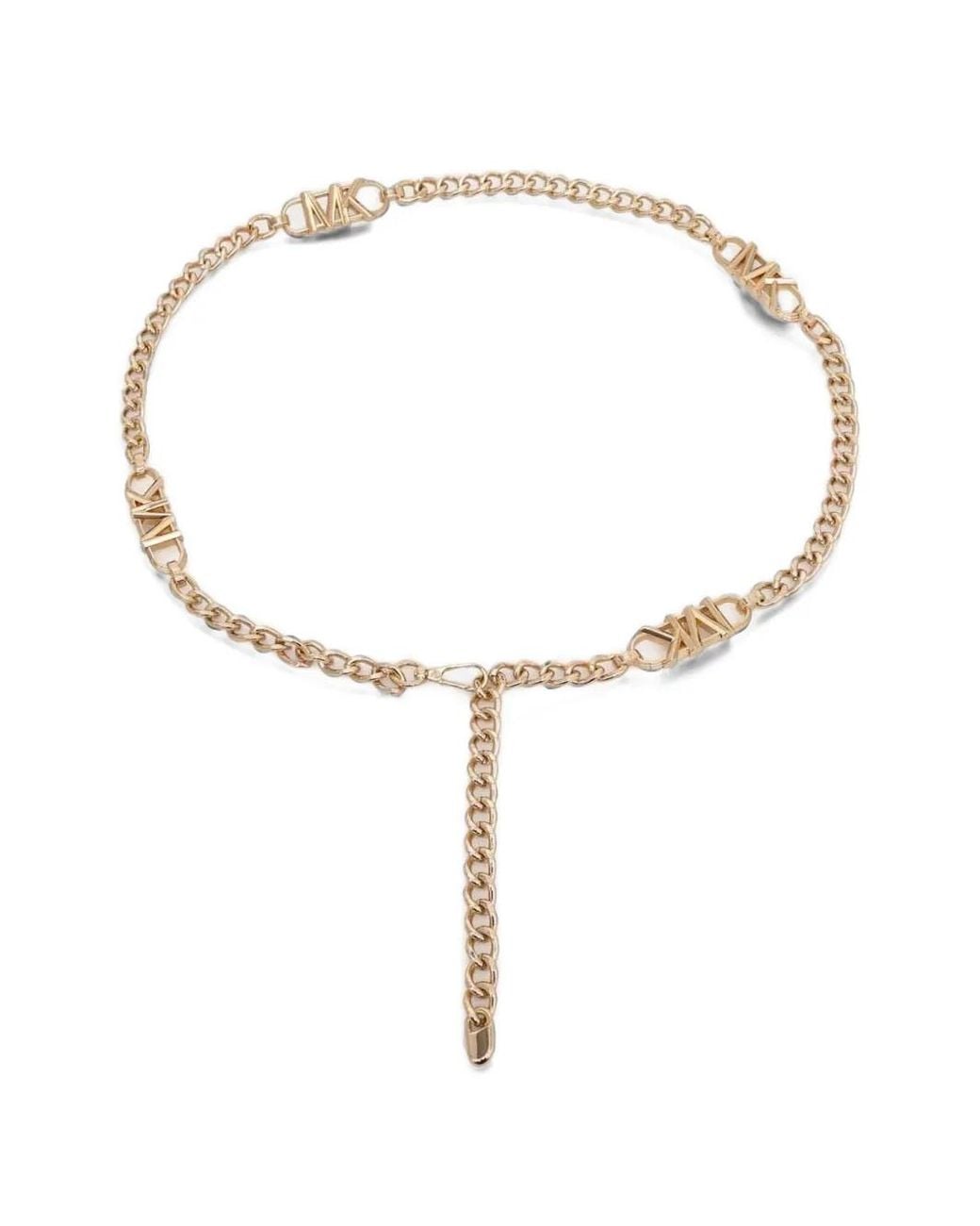 MICHAEL Michael Kors White Ceinture Empire En Chaîne À Logo