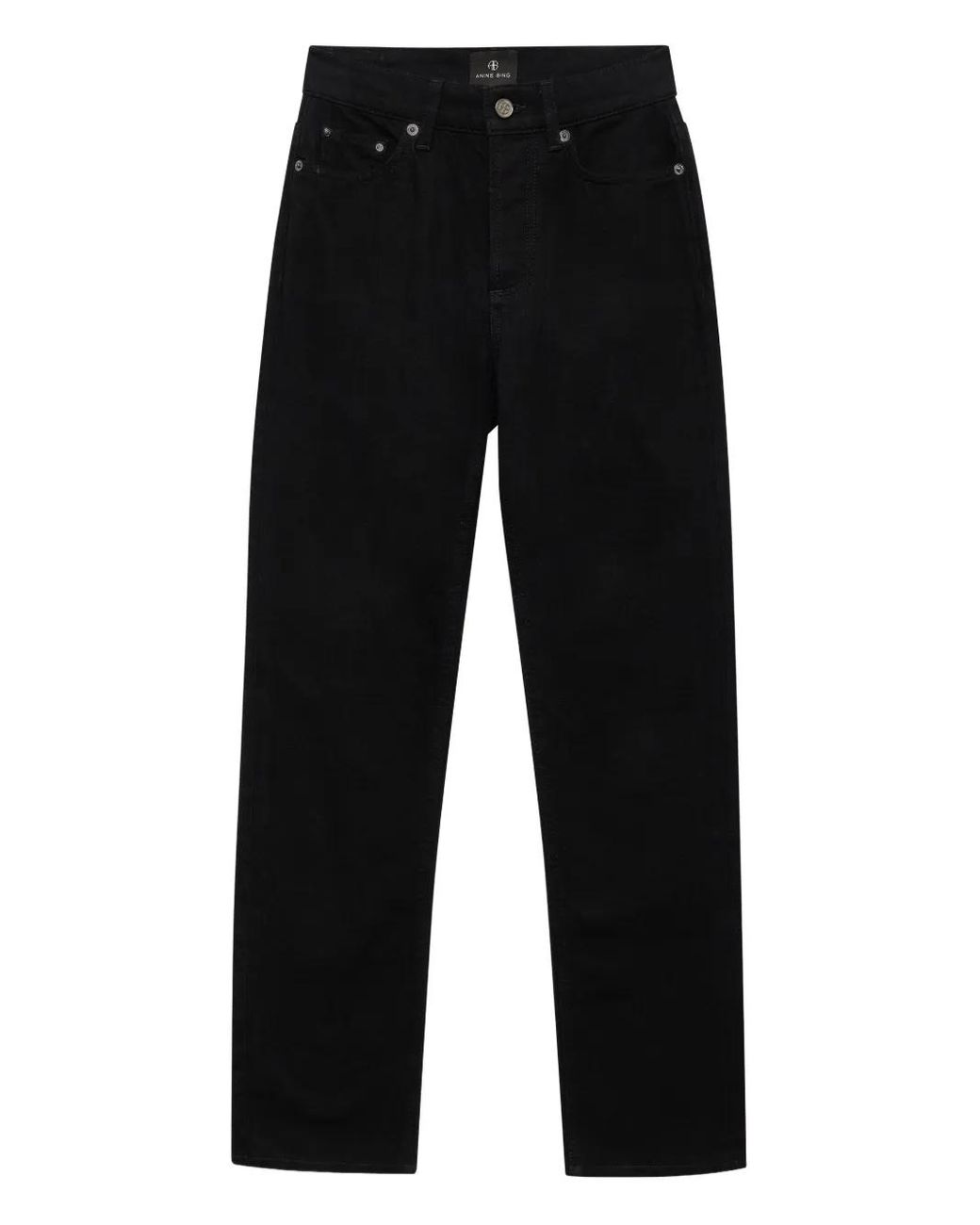 Anine Bing Black Bruno Straight-Leg Jeans