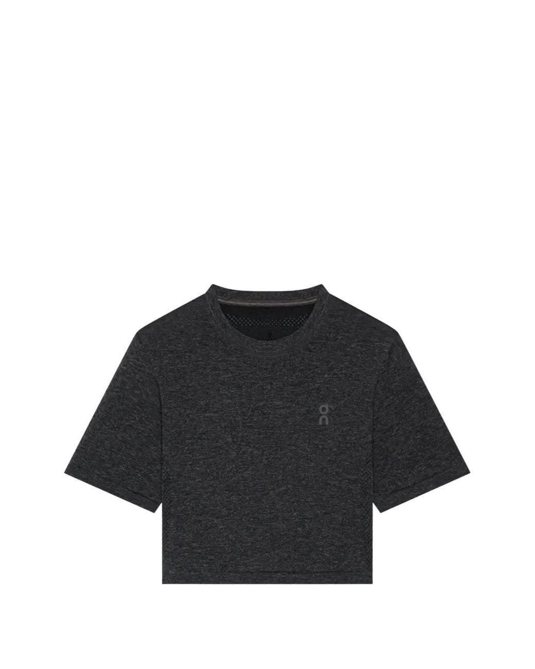 On Shoes Black Train Flex Cropped T-Shirt