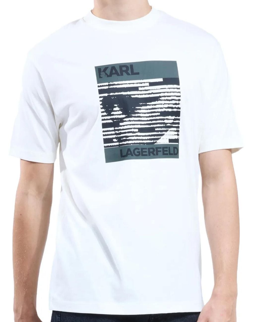 Karl Lagerfeld Blue Karl Pixel T-Shirt for men