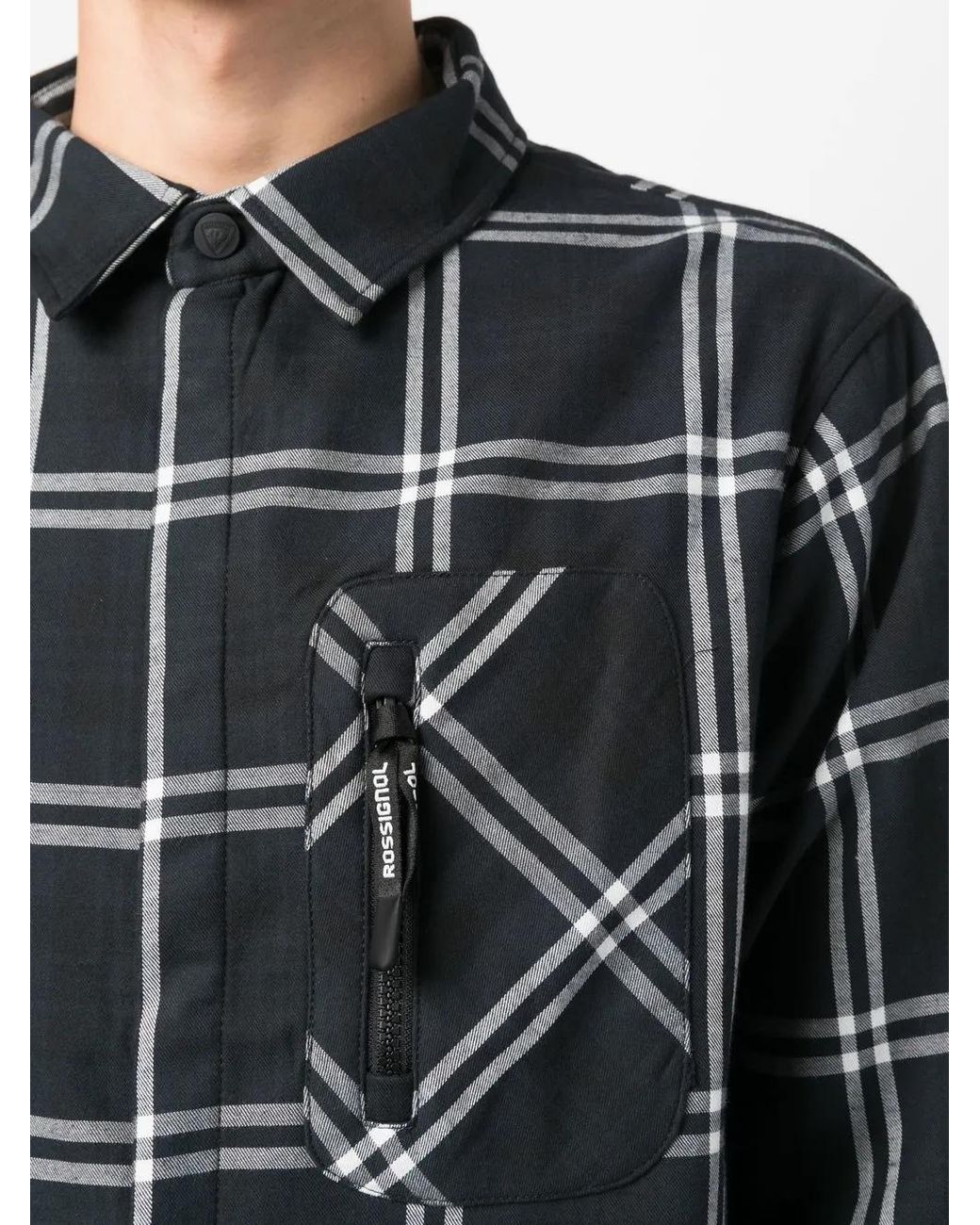 Rossignol Black Plaid Flannel Shirt for men
