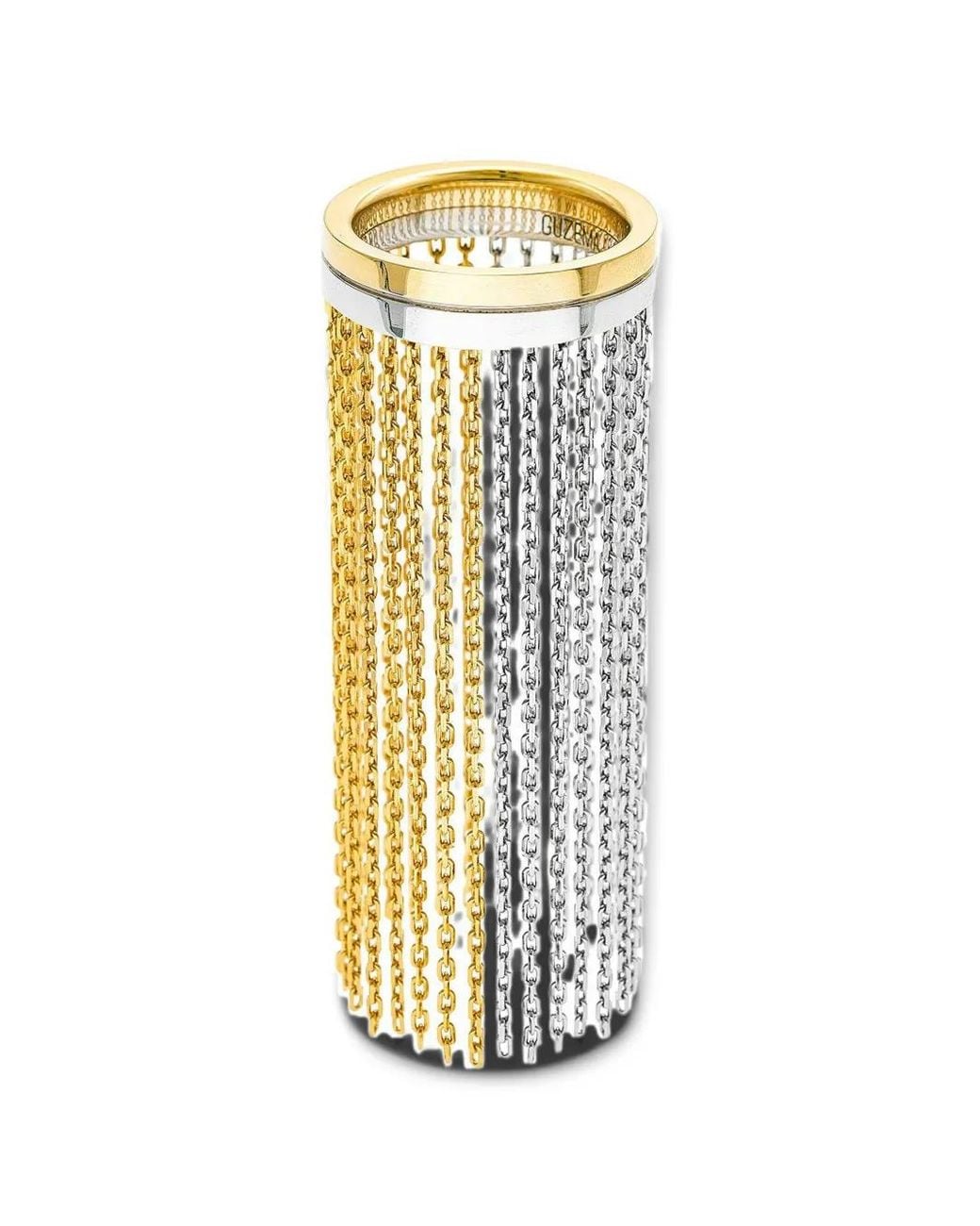 Guzema Metallic Hidden Beauty Chainfall Ring