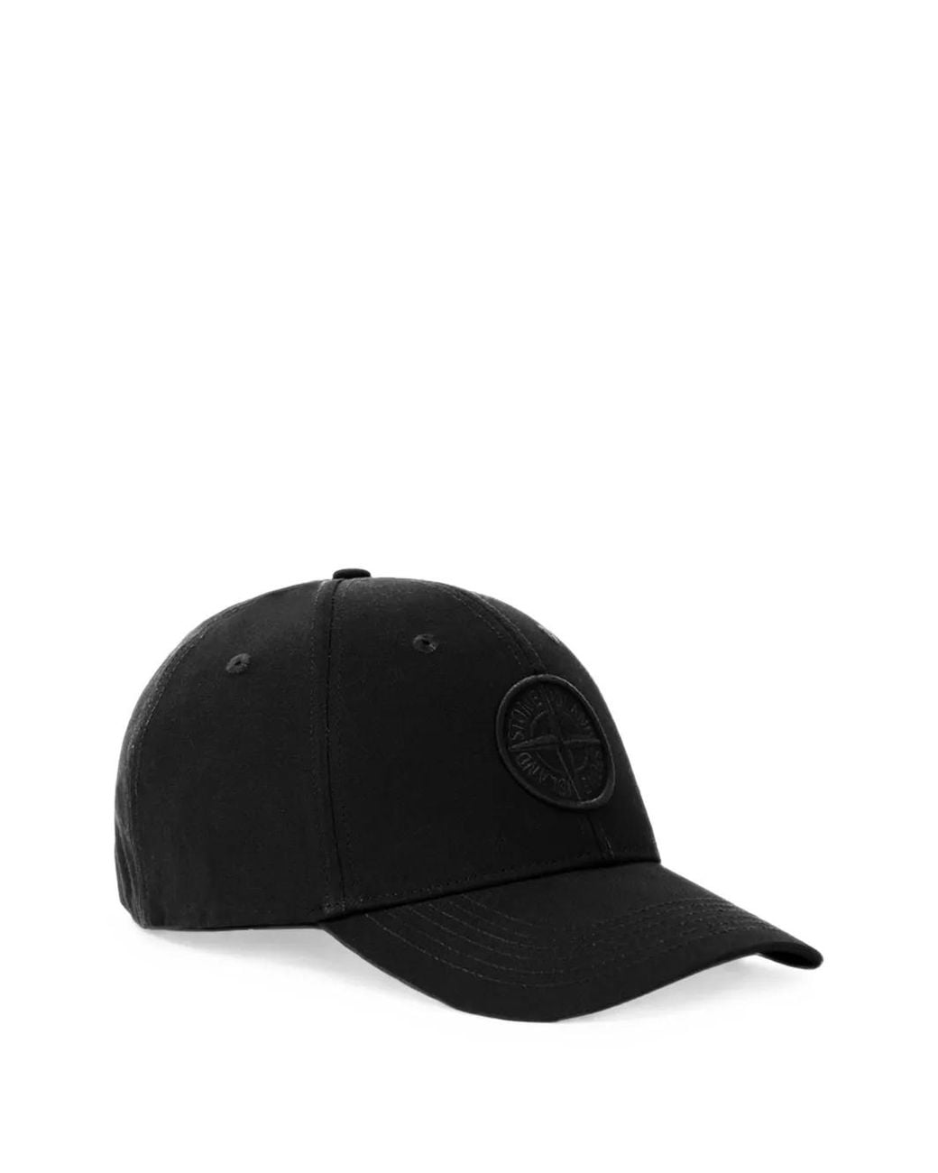 Stone Island Black Logo-Patch Baseball Cap for men