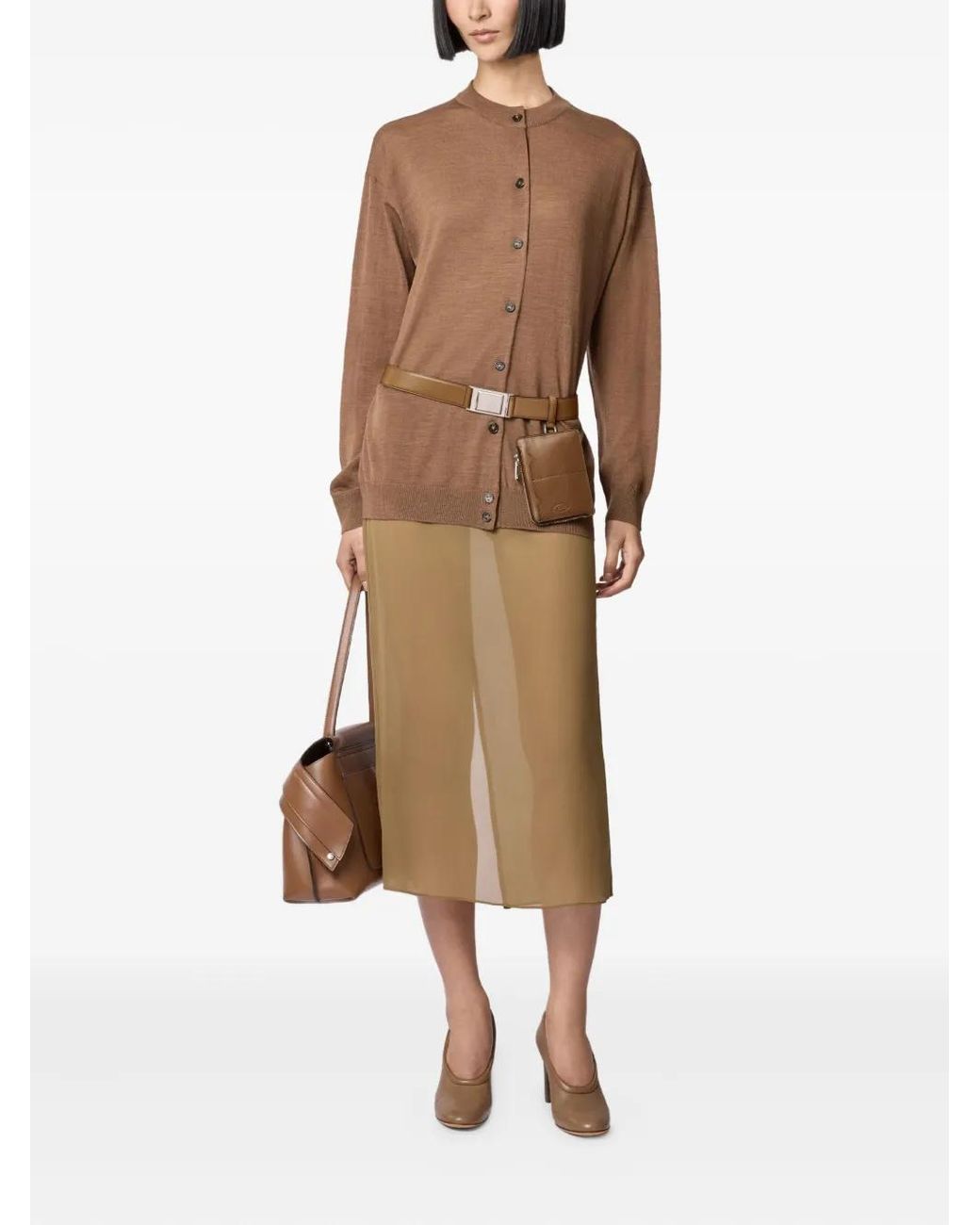 Tod's Brown Button Cardigan