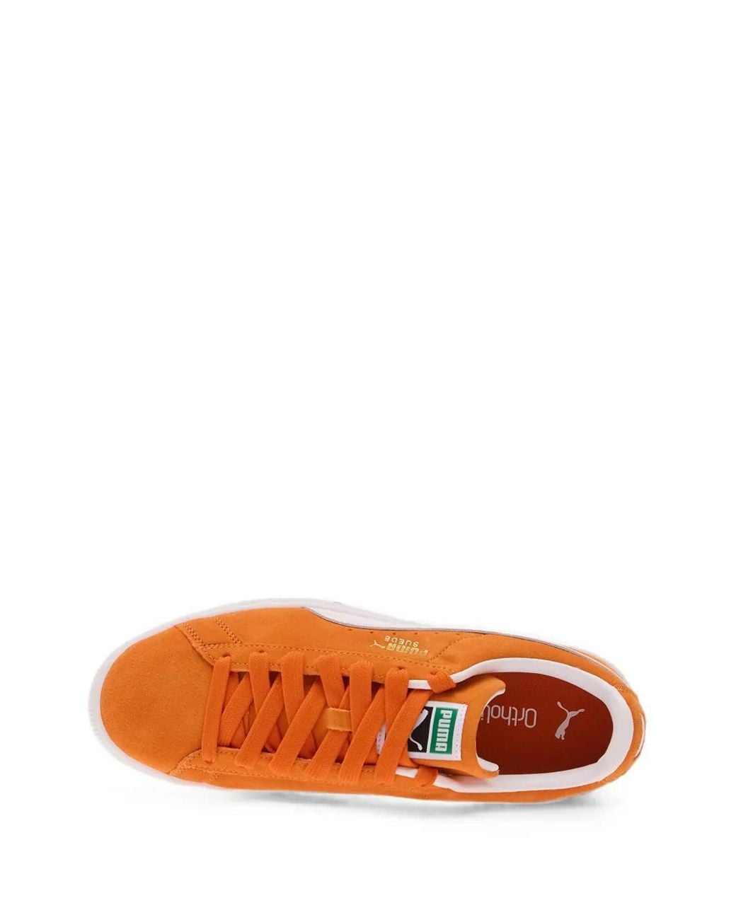 PUMA Orange Suede Classic Sneakers