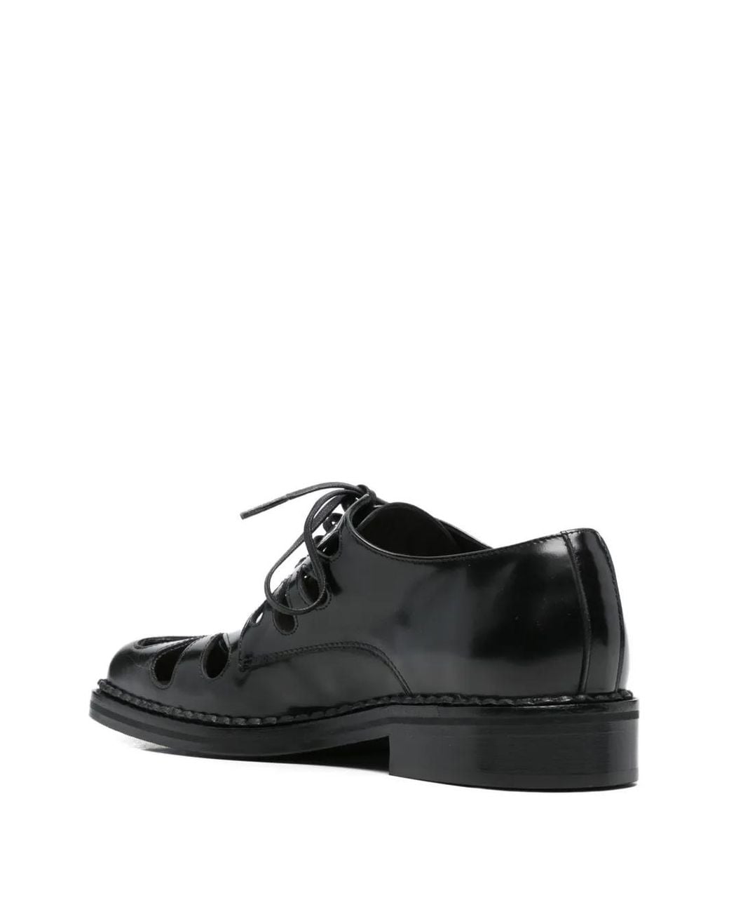 Simone Rocha Black Daisy Derby Shoes