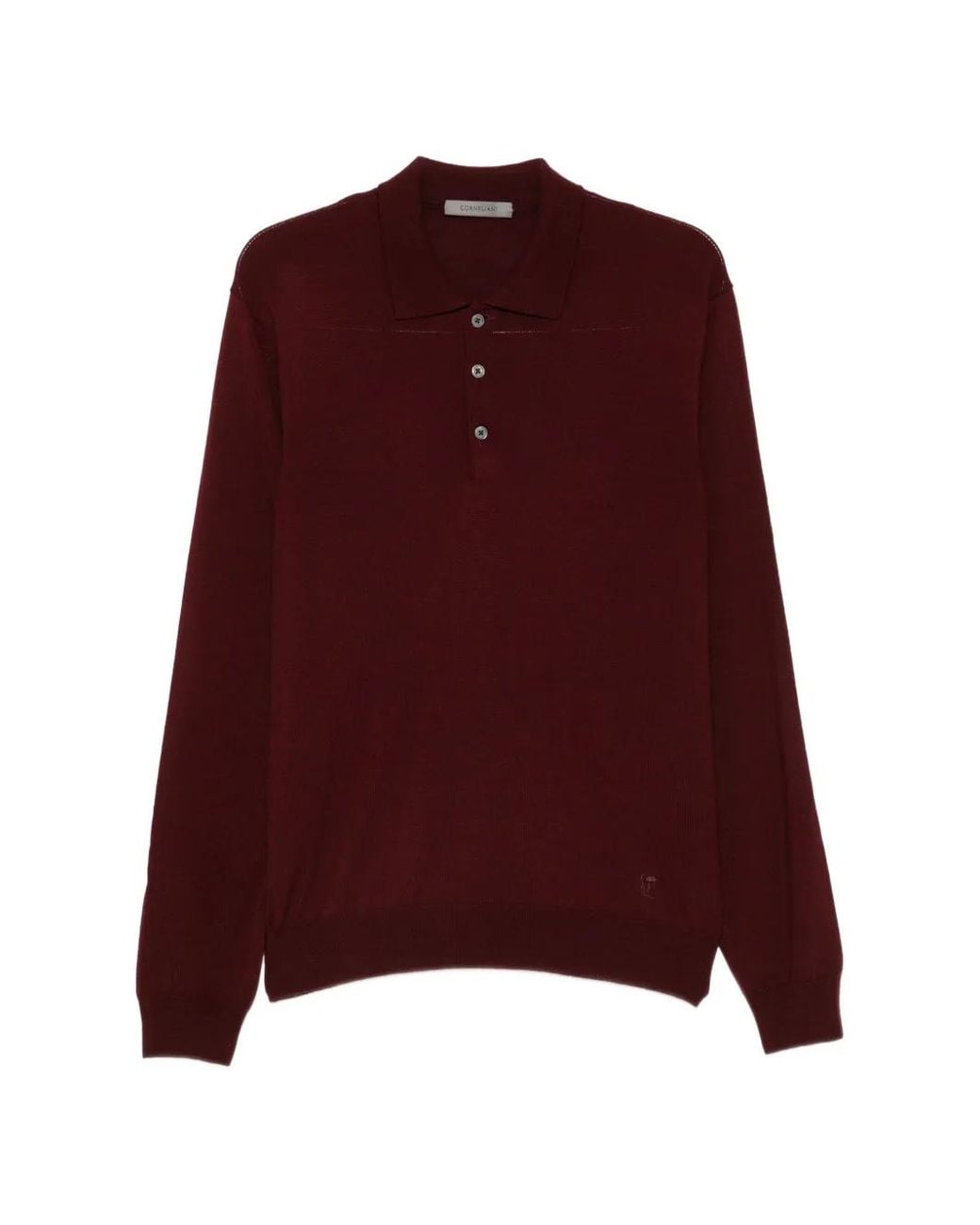 Corneliani Purple Buttoned Polo Shirt for men
