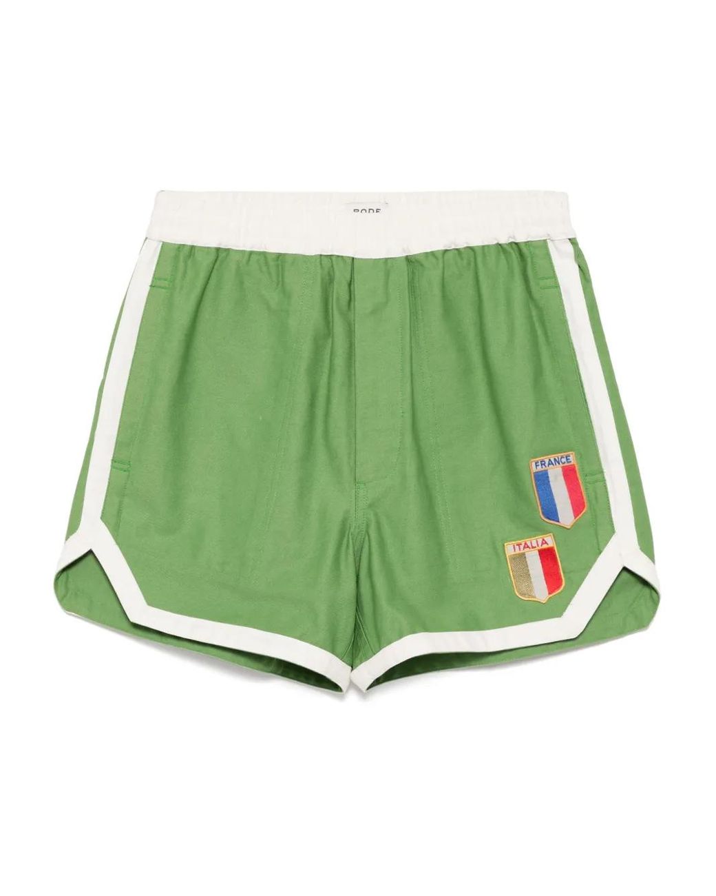 Bode Green Euro Gym Shorts for men