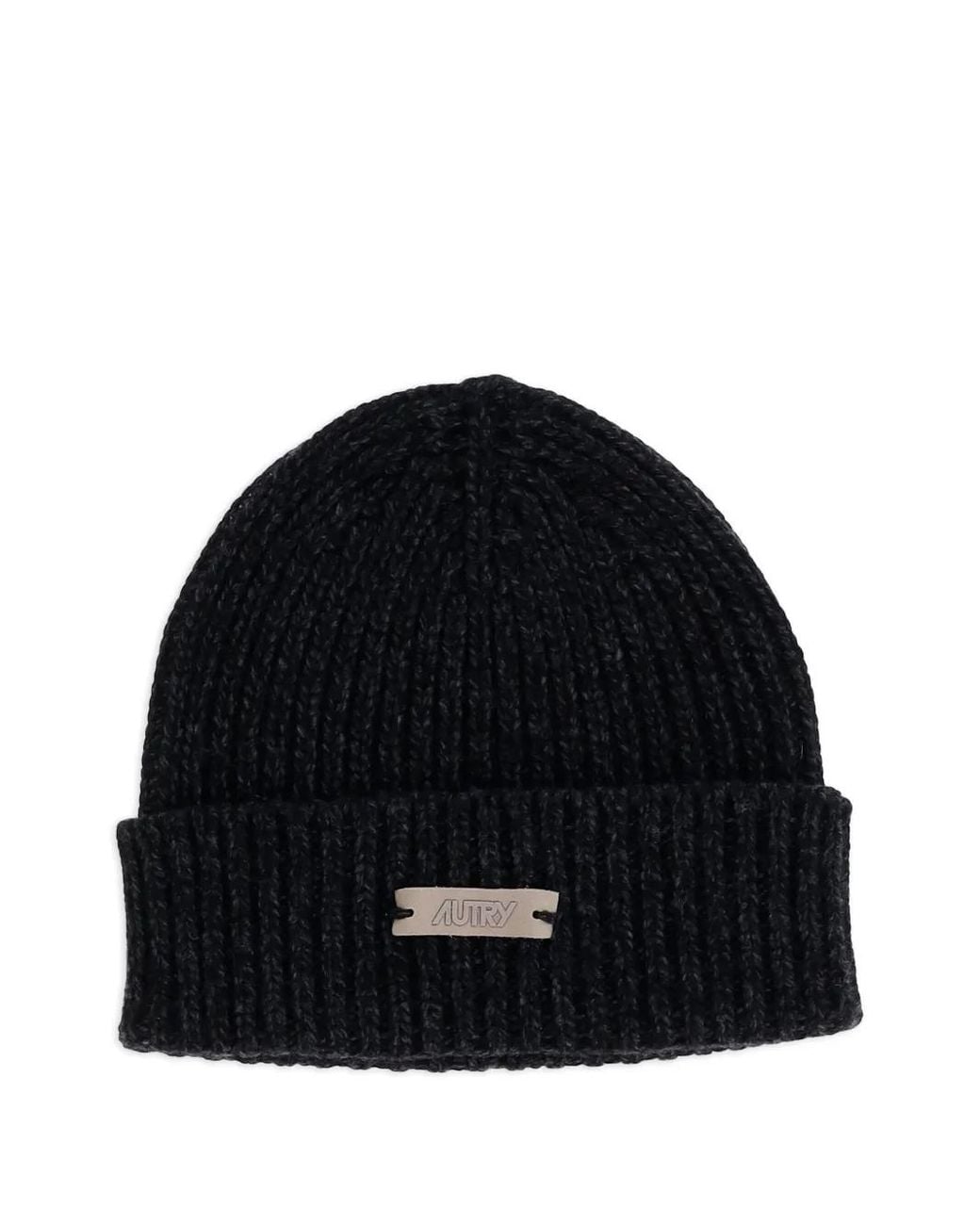 Autry Black Beanie Main Unic Knit for men