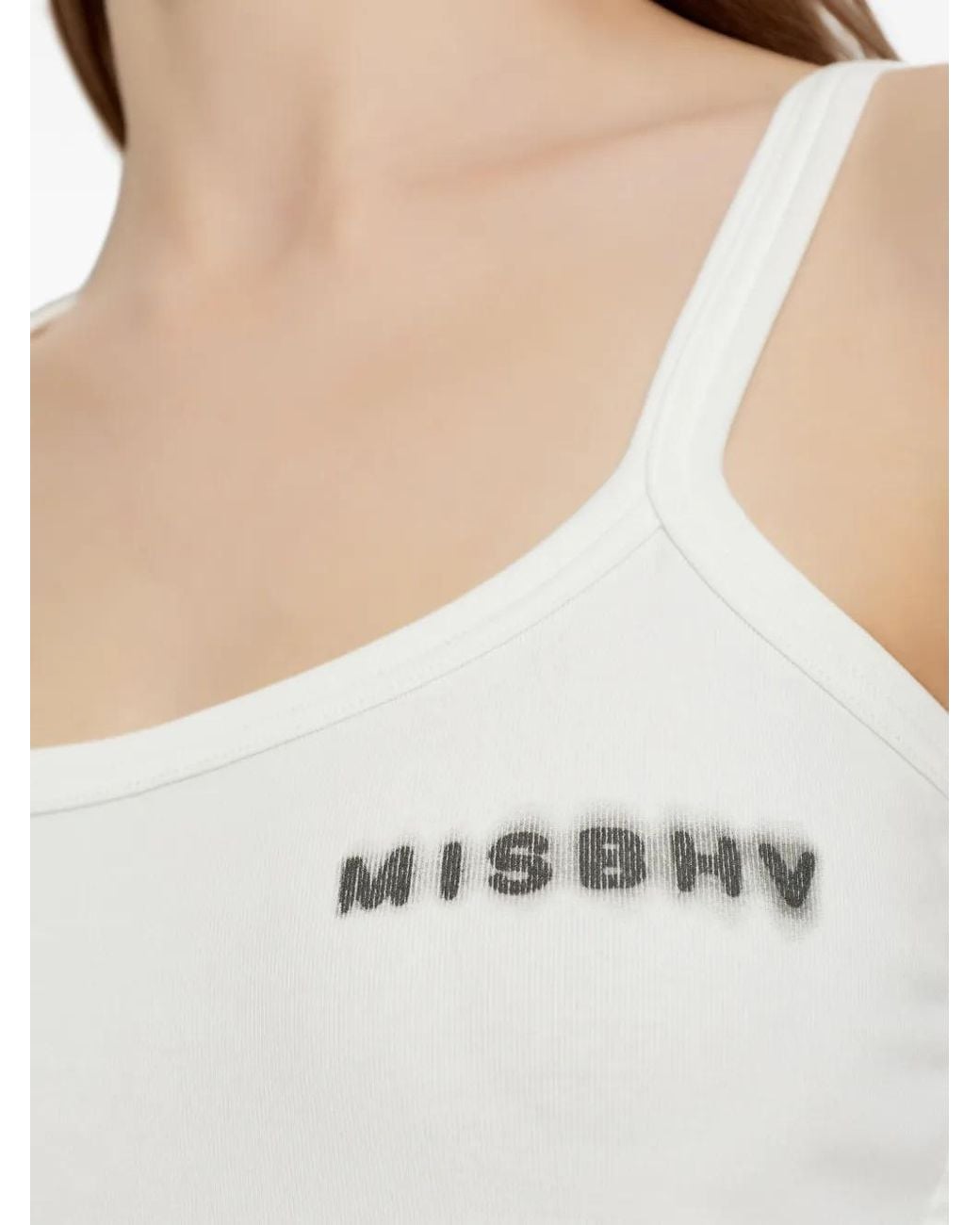 M I S B H V White Logo-Print Tank Top