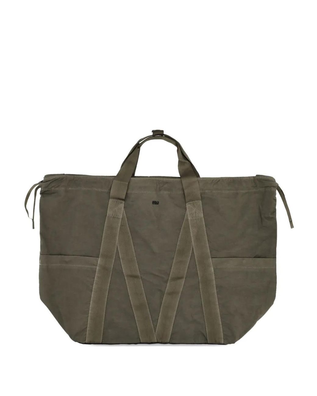 Massimo Osti Studio Green Drawstring Panelled Tote Bag for men