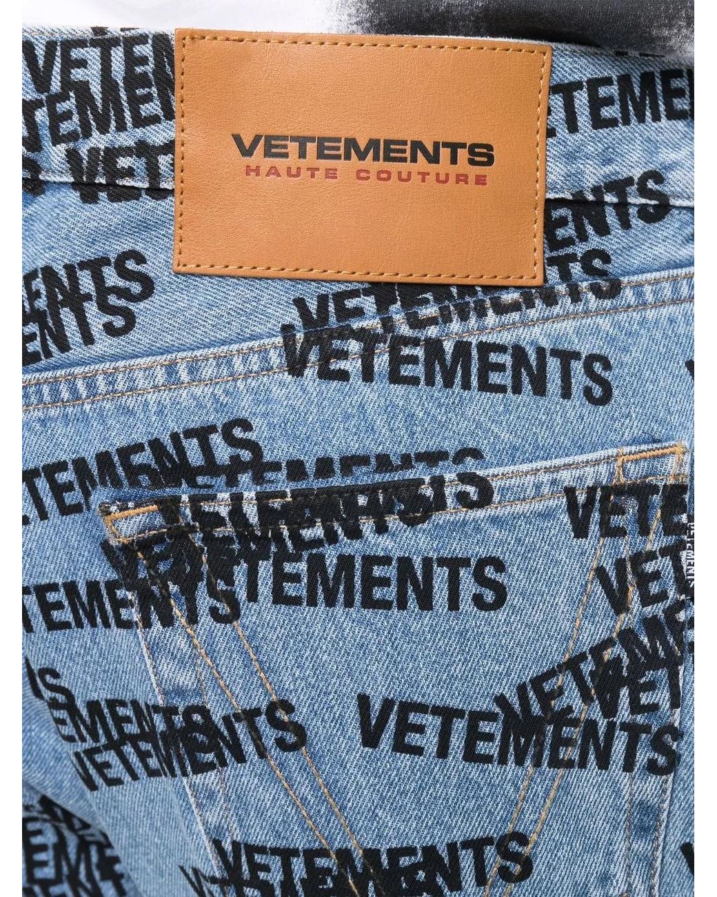 Vetements Jeans Blue for men