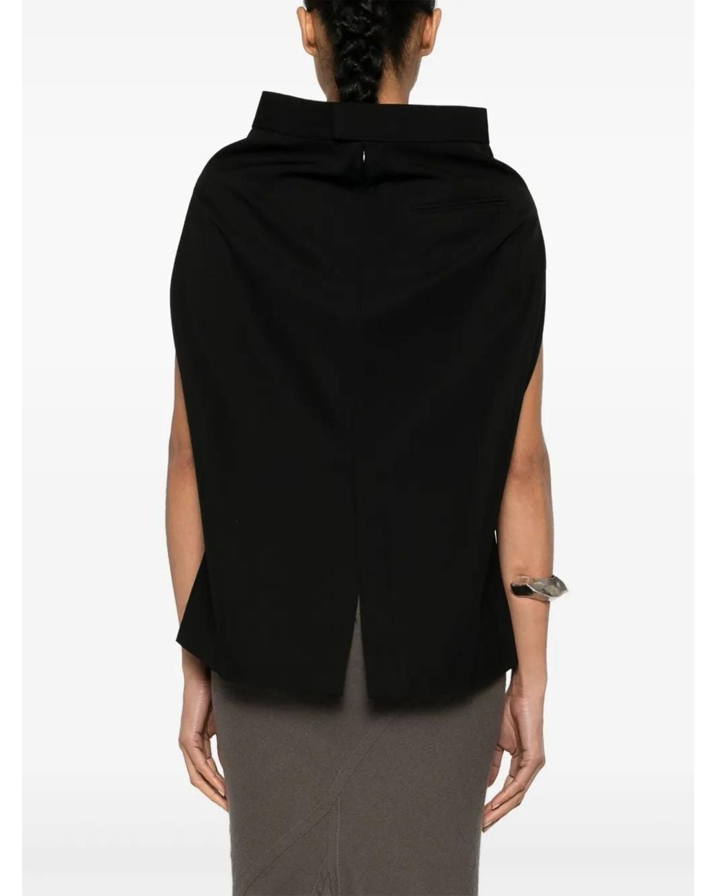 ALAINPAUL Black Tailored Wool Top