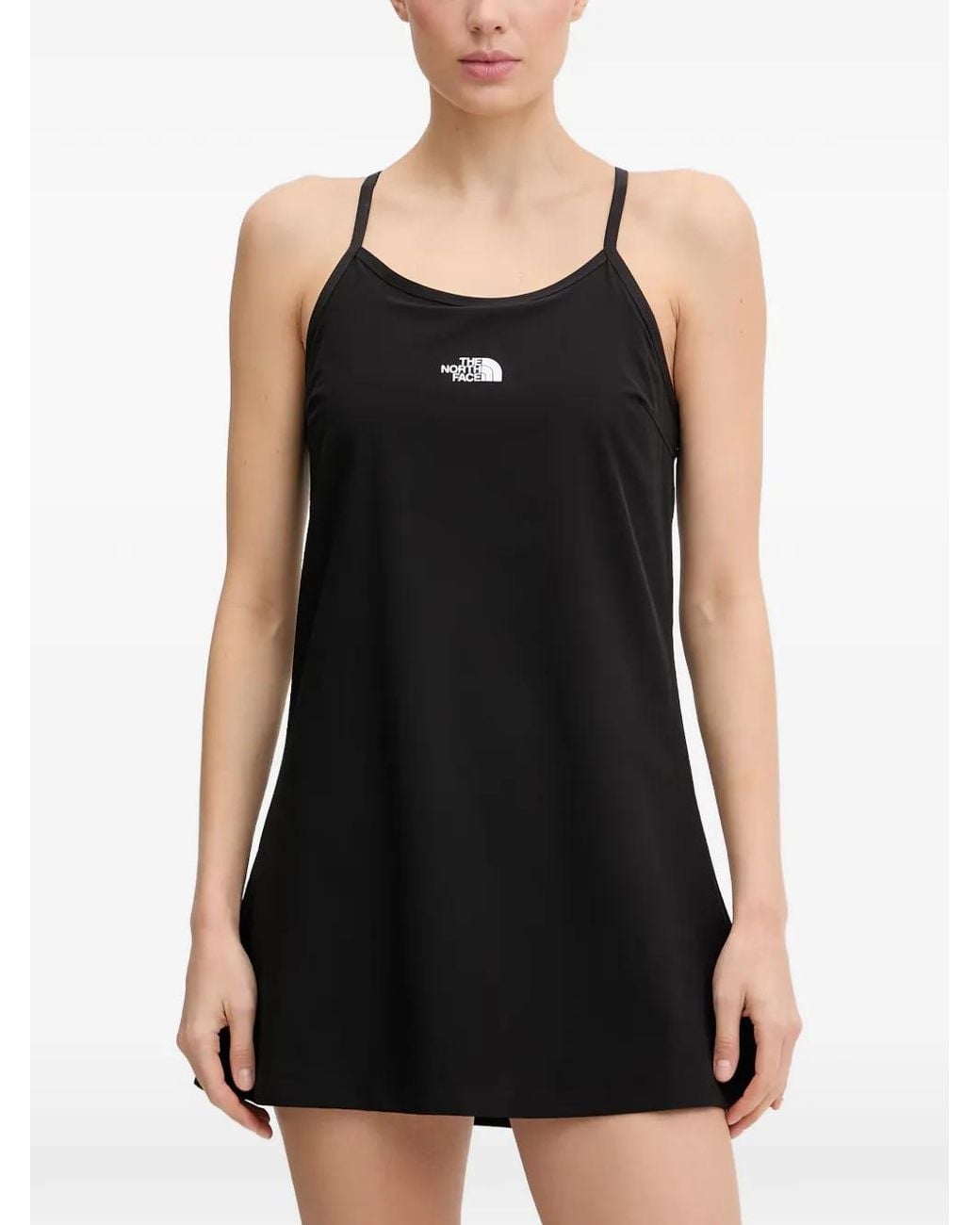 The North Face Black Logo-Print Racerback Mini Dress