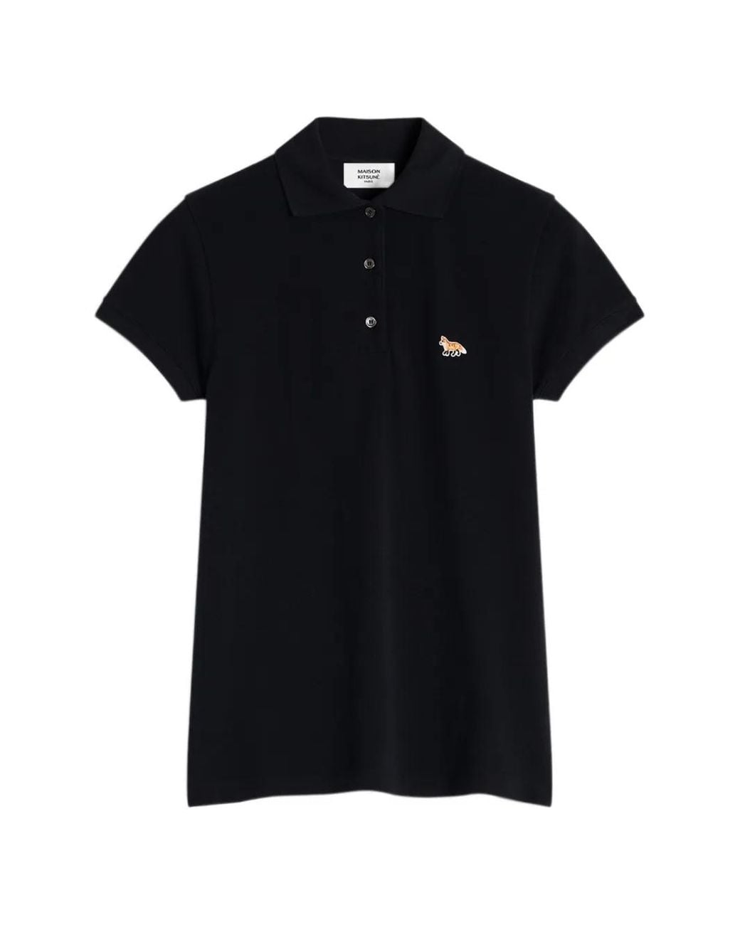 Maison Kitsuné Black Fox Patch Polo Shirt