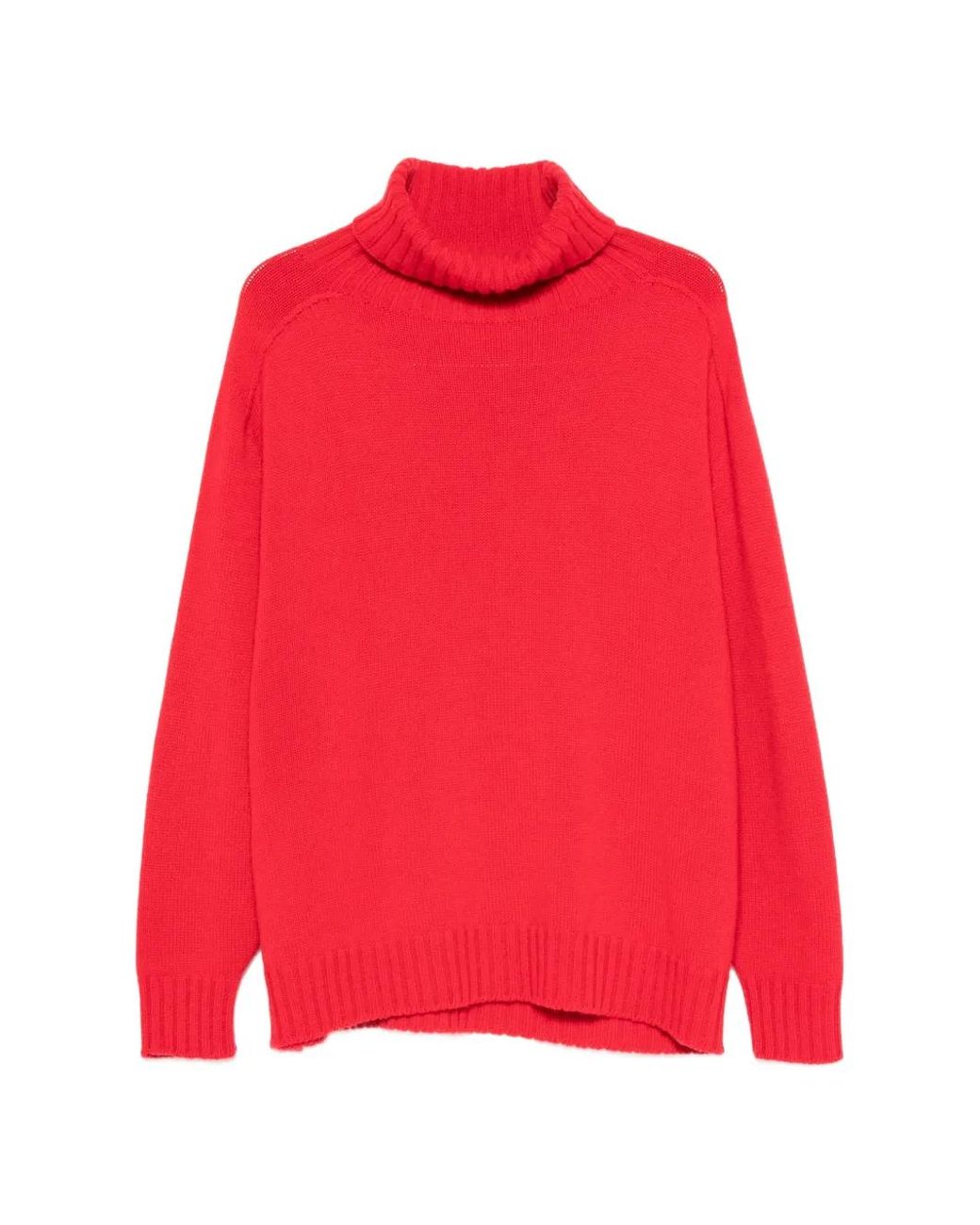 Bompard Red Seamless Cashmere Sweater