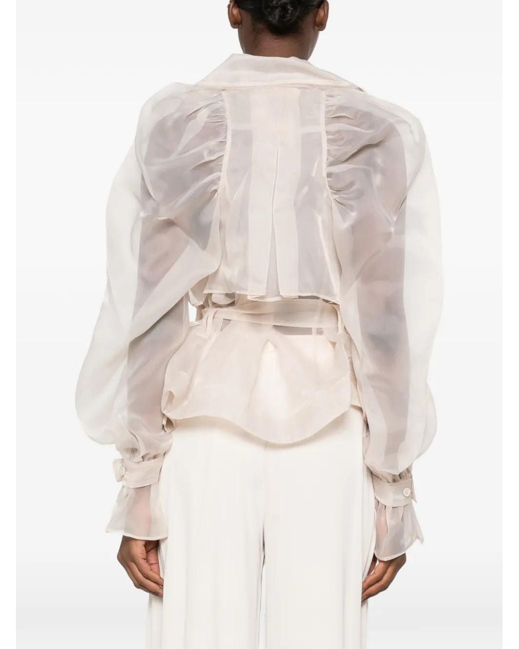 Aje. White Renew Double-Breasted Jacket