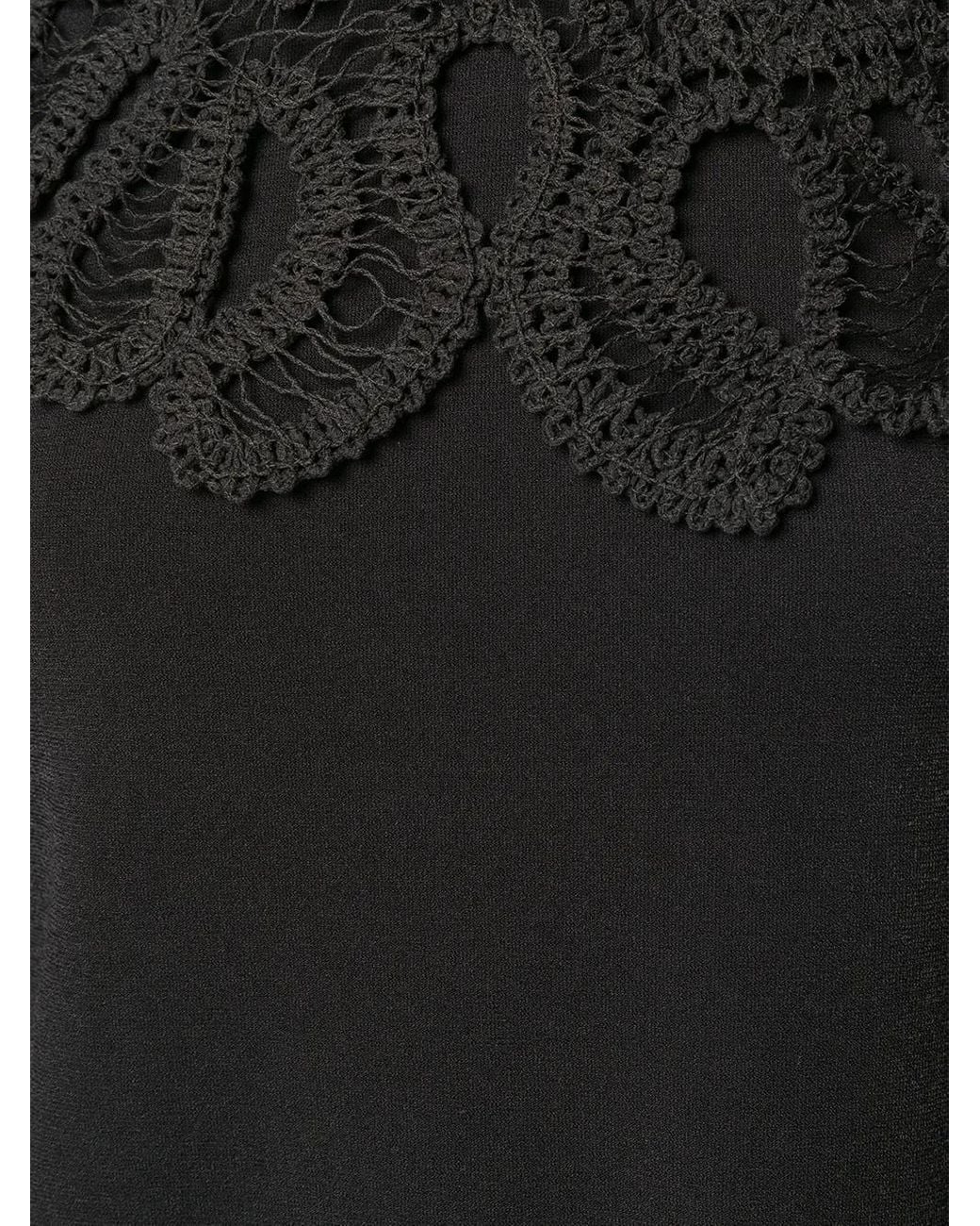 Jil Sander Black Embroidered Sleeveless Top