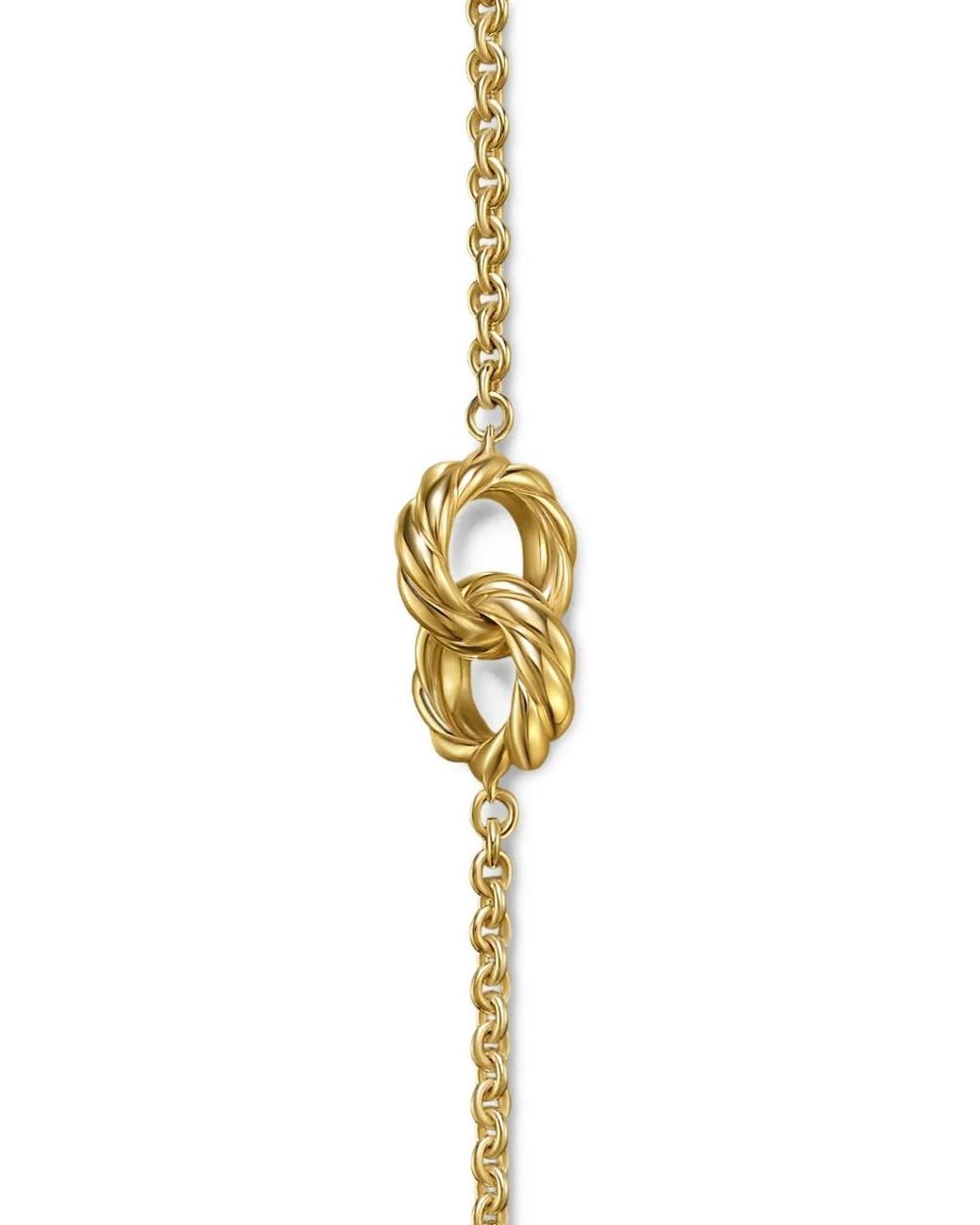 David Yurman White 18Kt Sculpted Cable Chain Bracelet (8Mm)