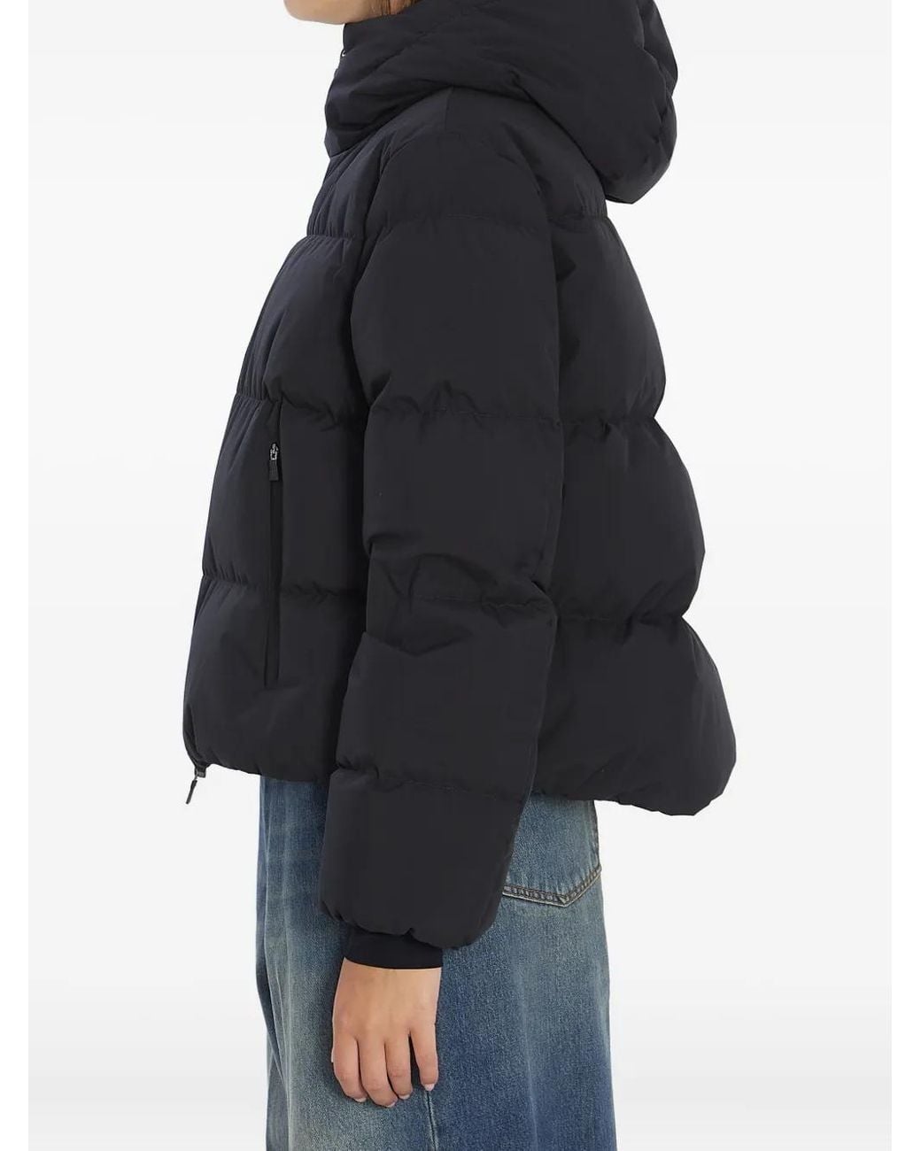Herno Black Double-Layer Down Jacket With Hood
