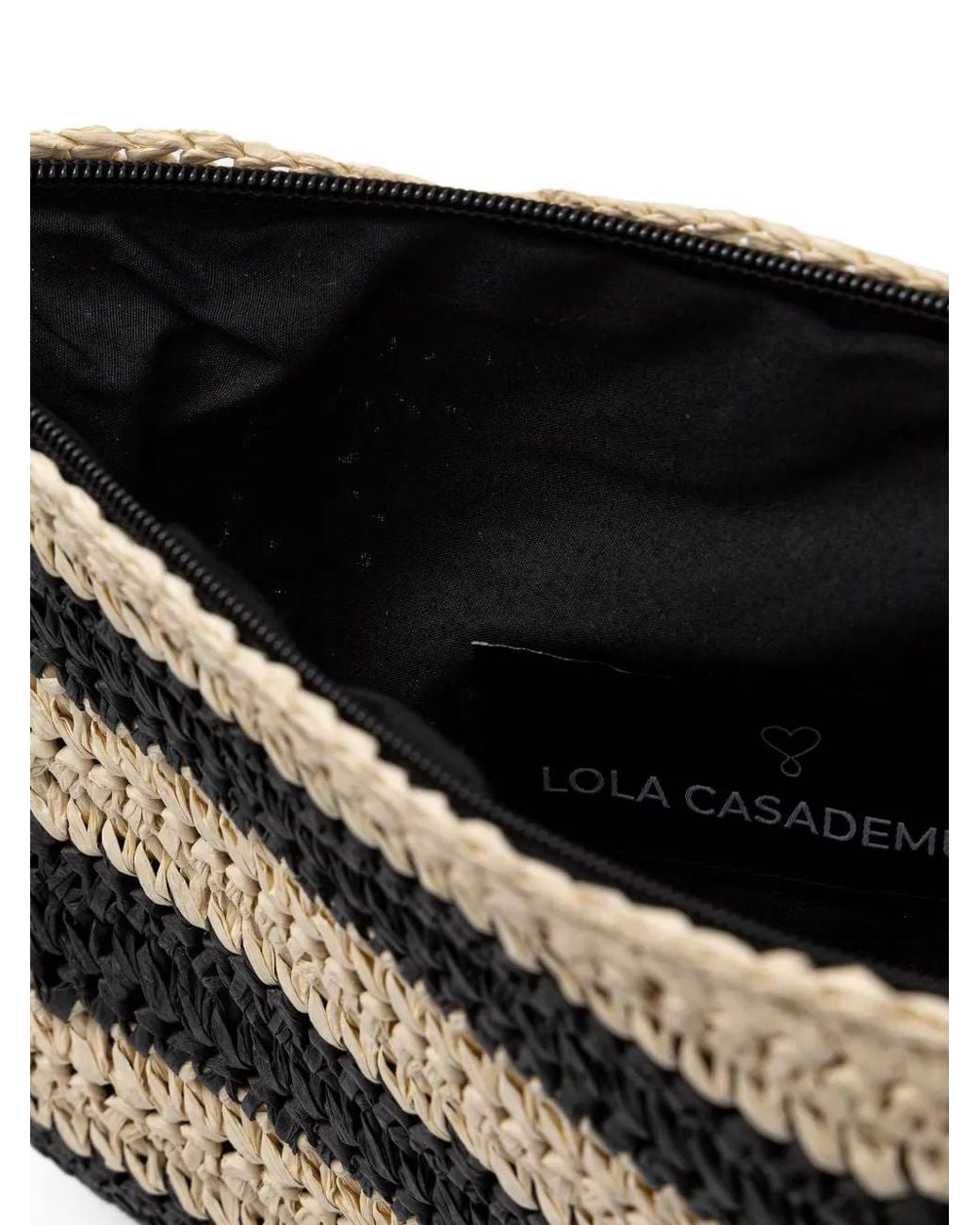 Lola Casademunt White Striped-Knit Starfish-Motif Wallet