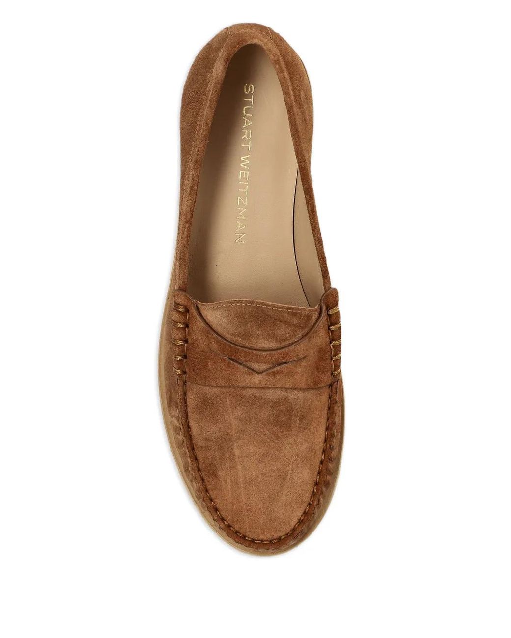 Stuart Weitzman Brown Lottie Loafers