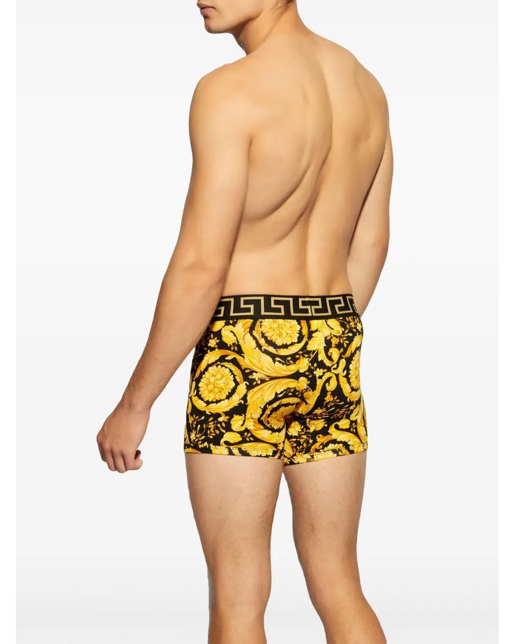 Versace Yellow Patterned Boxers for men