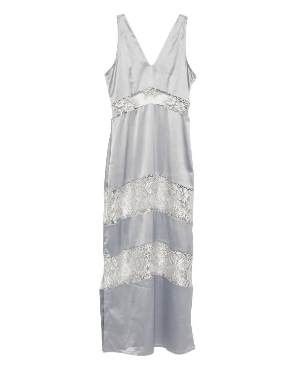 BLAKLACE Gray Lace Panel Dress
