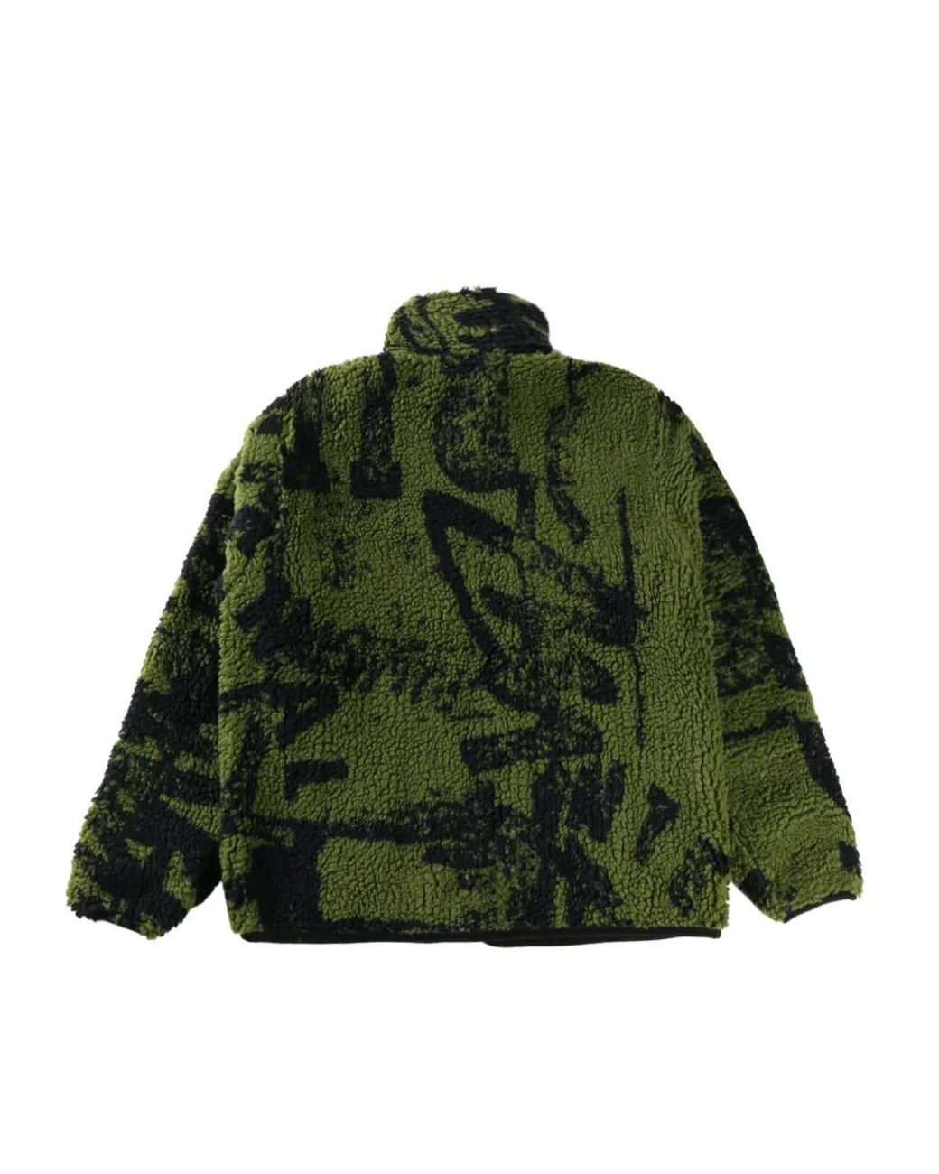Stussy Printed Fleece Jacket in Green for Men | Lyst