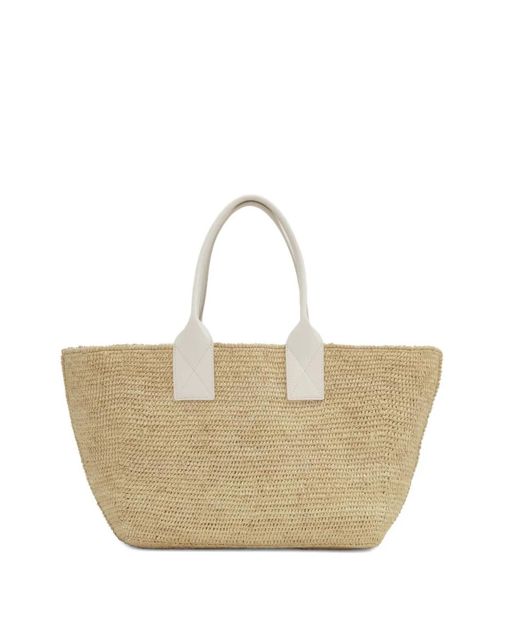 Ganni White Shopper Raffia