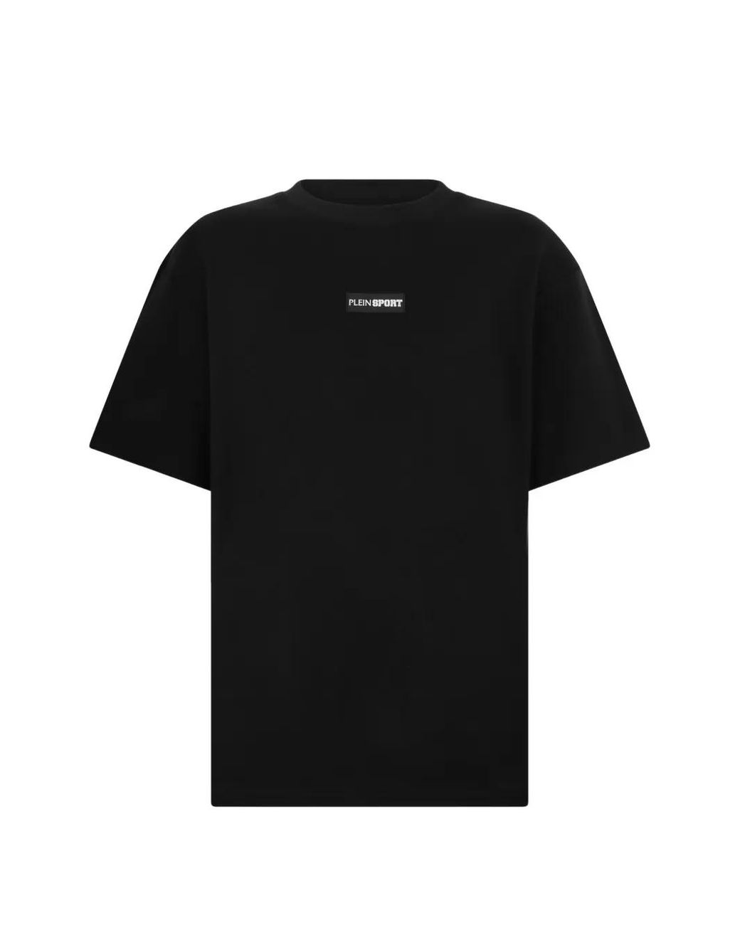 Philipp Plein Black Slub Scratch Logo T-Shirt for men