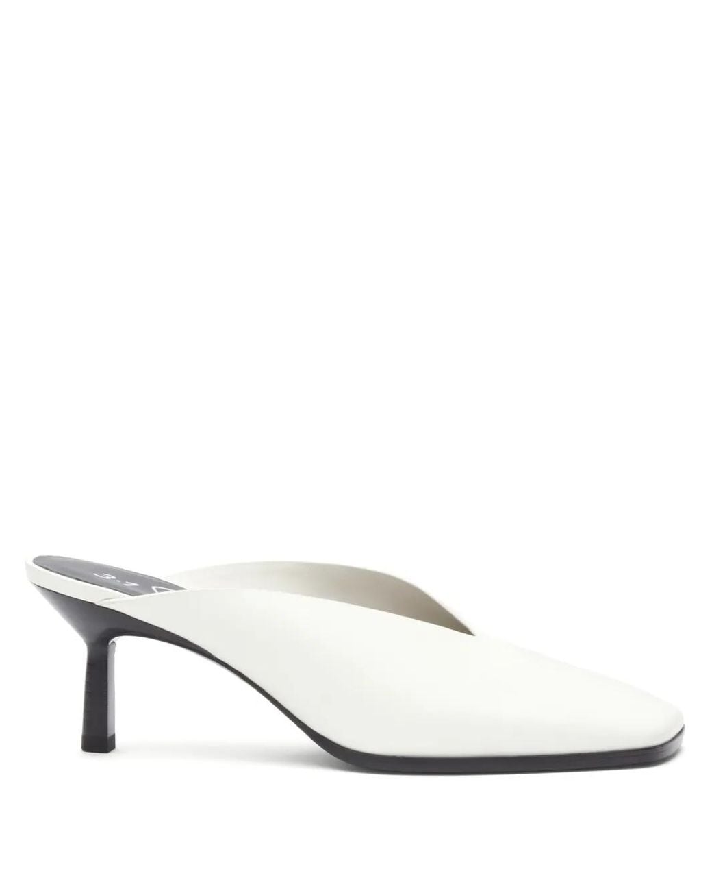 3.1 Phillip Lim White 68Mm Square-Toe Mules