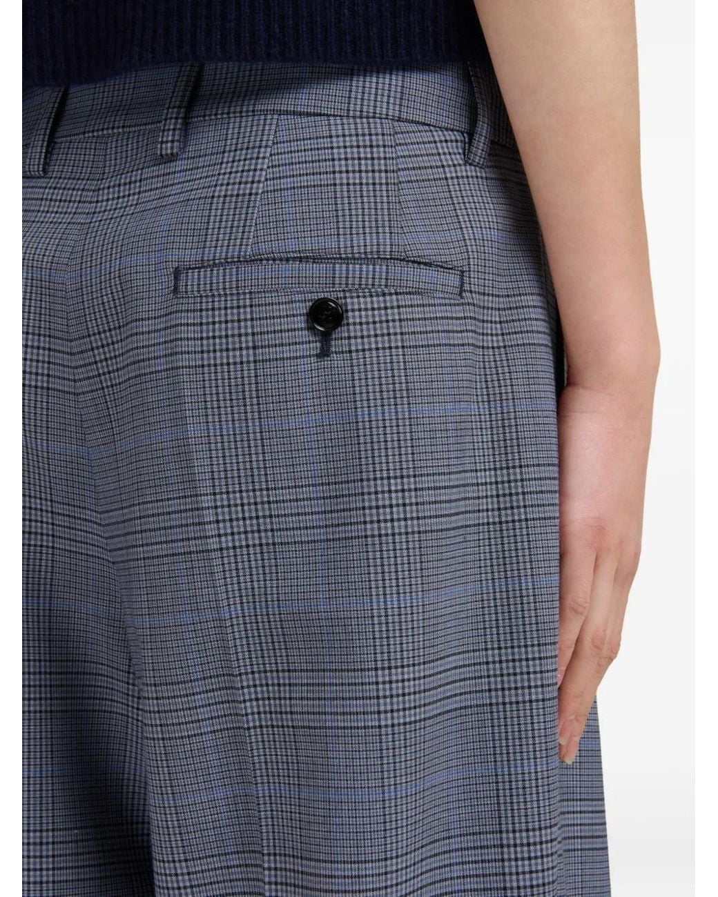 Pantaloni Con Motivo Principe Di Galles di Marni in Blue