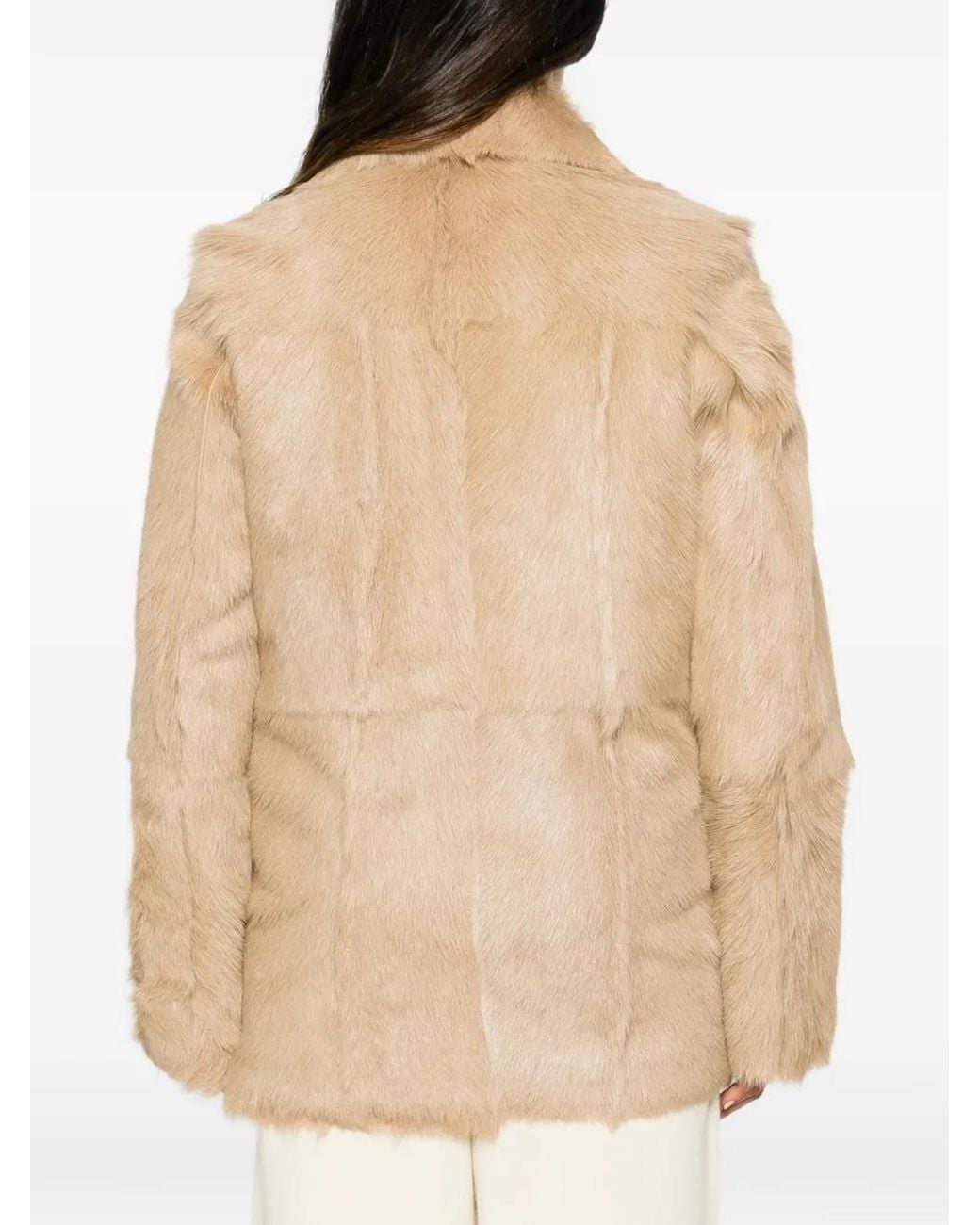 AMI Natural Notch-Lapel Coat