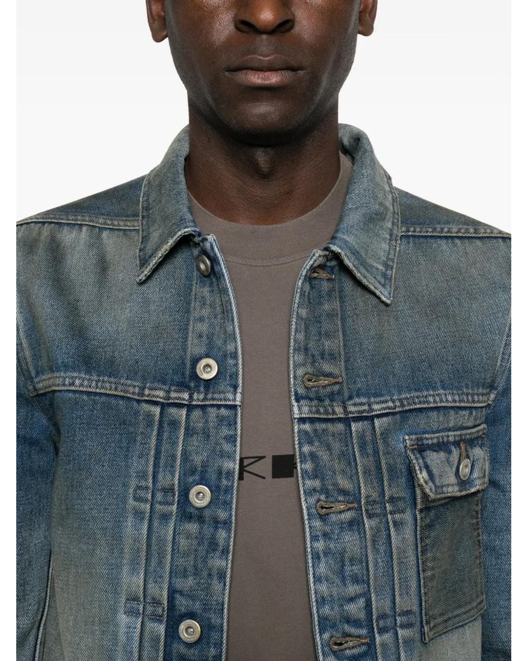 Rick Owens Blue Stargroves Denim Jacket for men