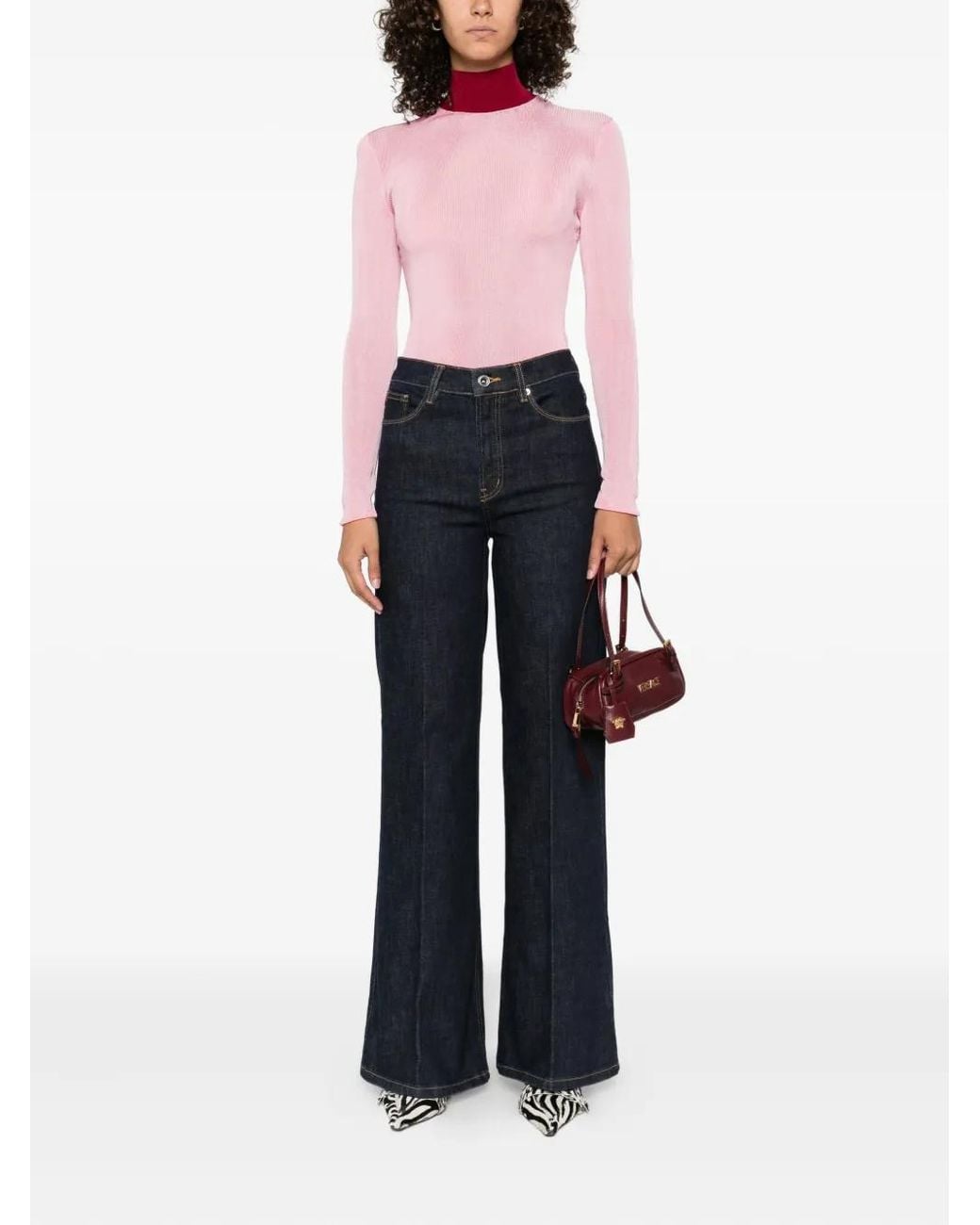 Self-Portrait Blue Flared Jeans