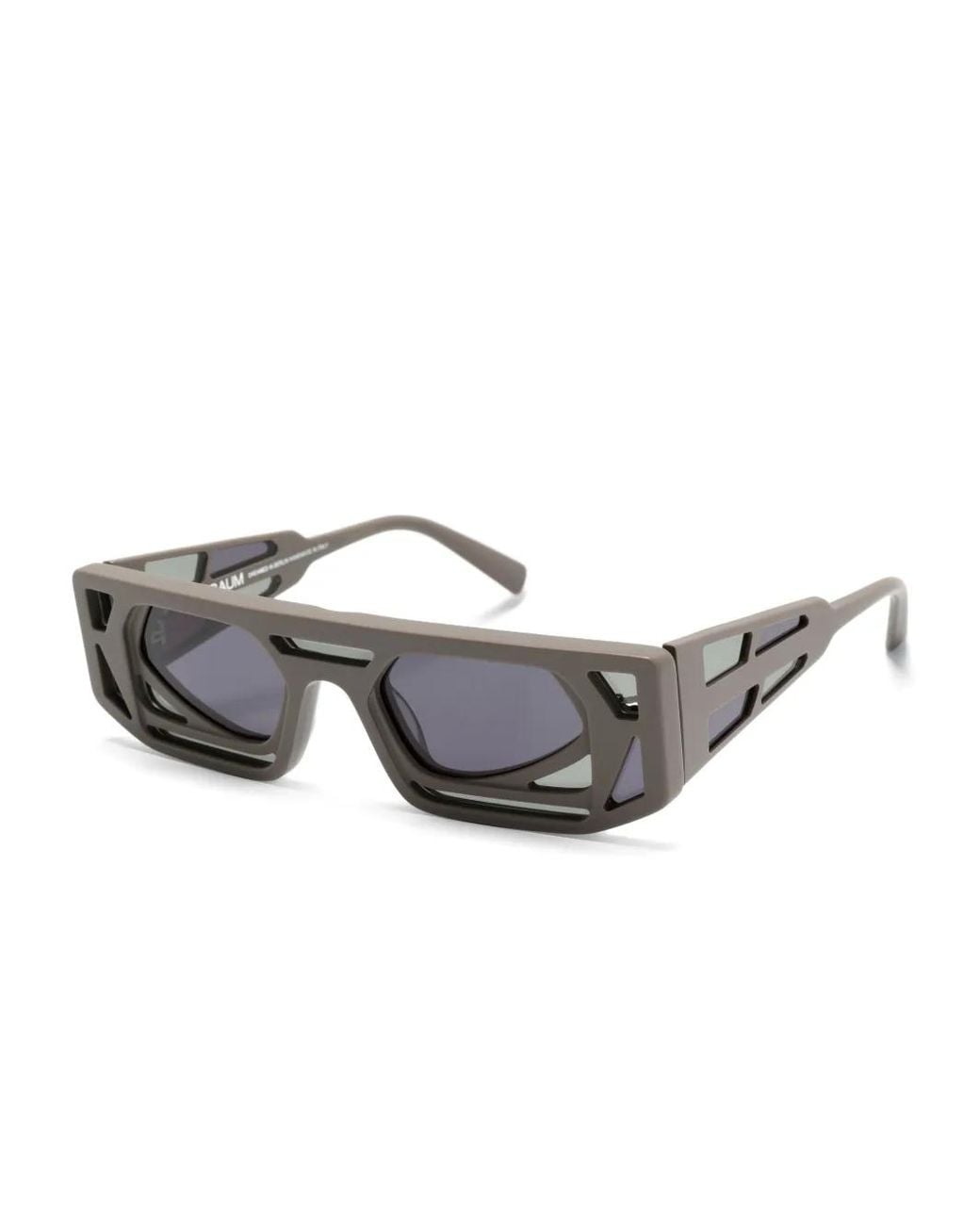 Kuboraum Gray Mask T9 Rectangle-Frame Sunglasses