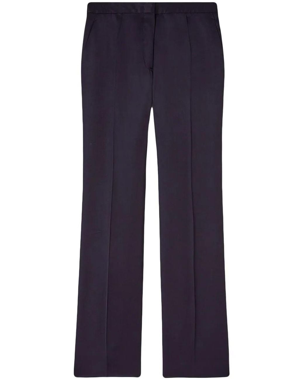 Jil Sander Blue Pressed-Crease High-Waisted Trousers
