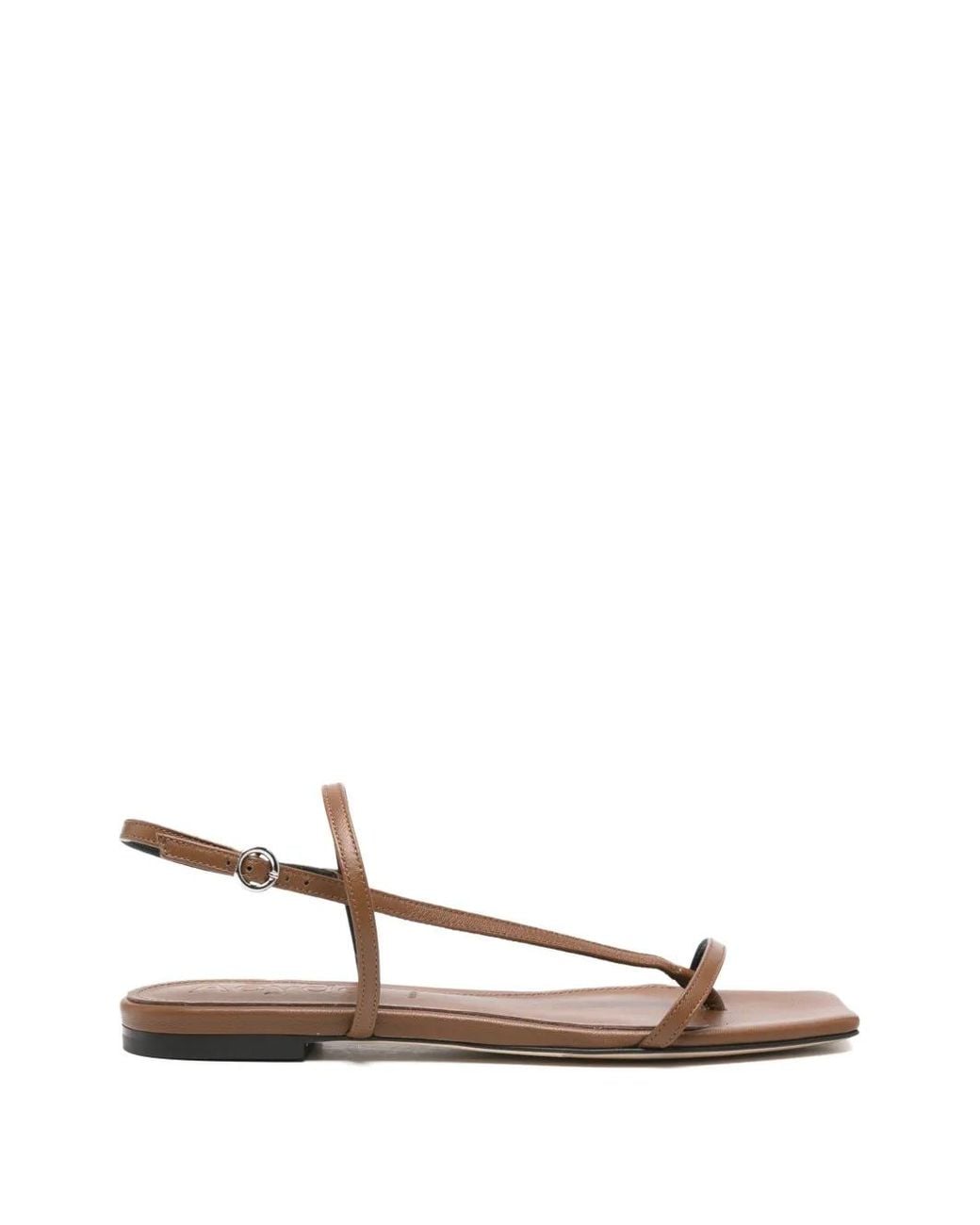 Aeyde White Ella Nappa Leather Tobacco