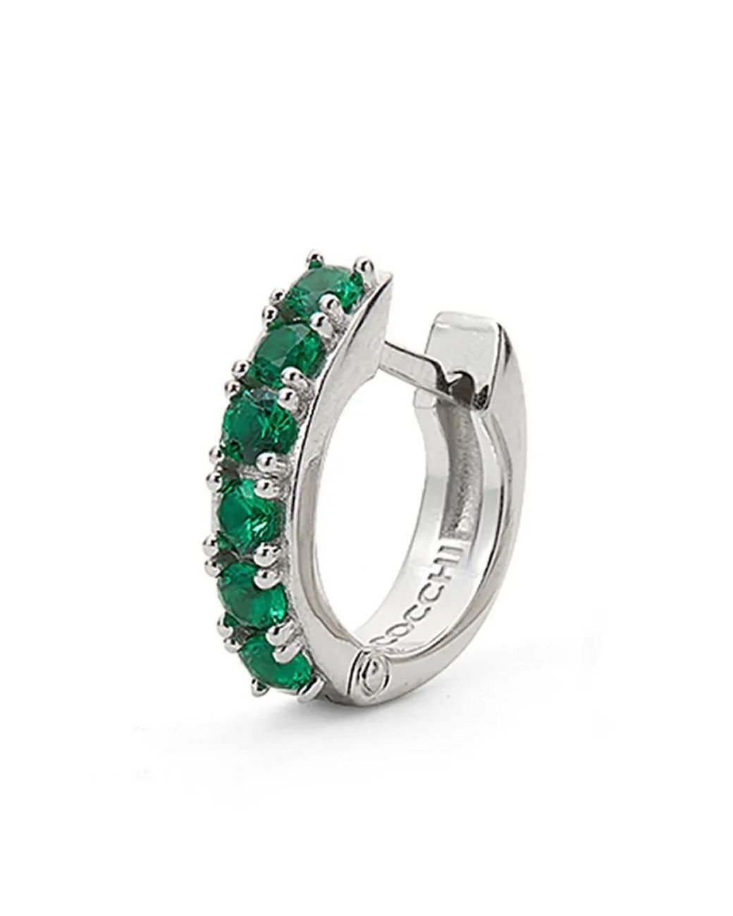 Emanuele Bicocchi Blue Crystal Hoop Earring