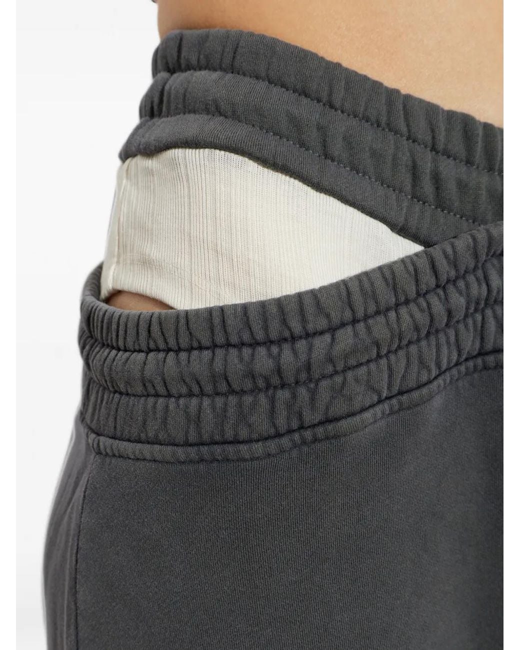 The Attico Gray Slit-Detail Track Pants
