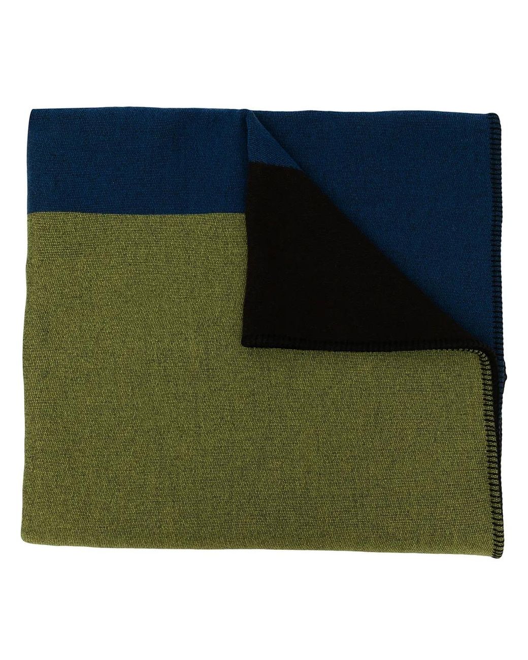 Colville Green Large Colour-Block Scarf