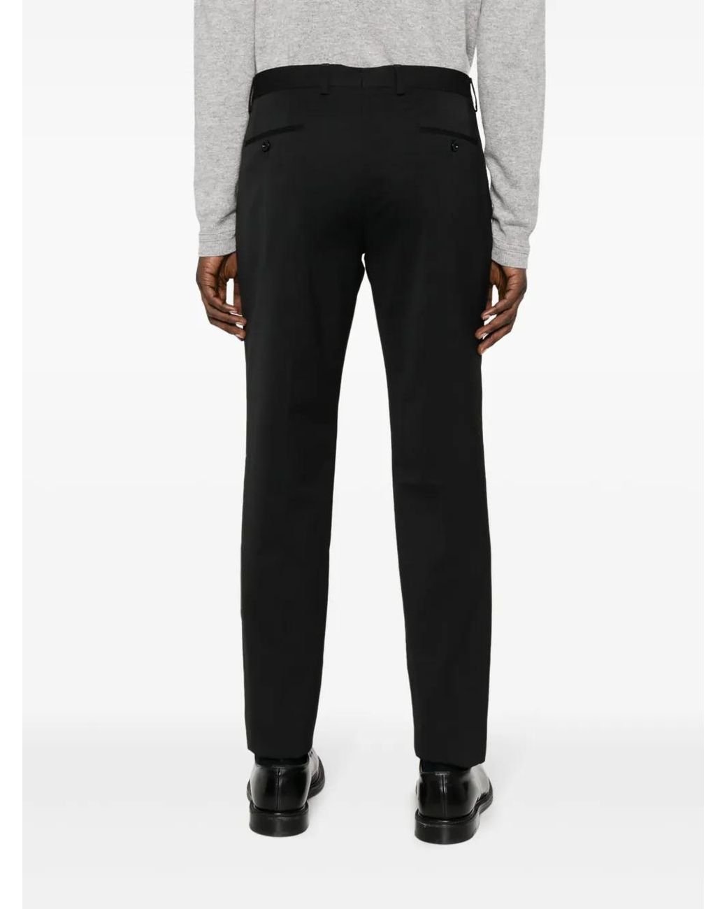 Lardini Black Slim-Fit Tailored Trousers for men