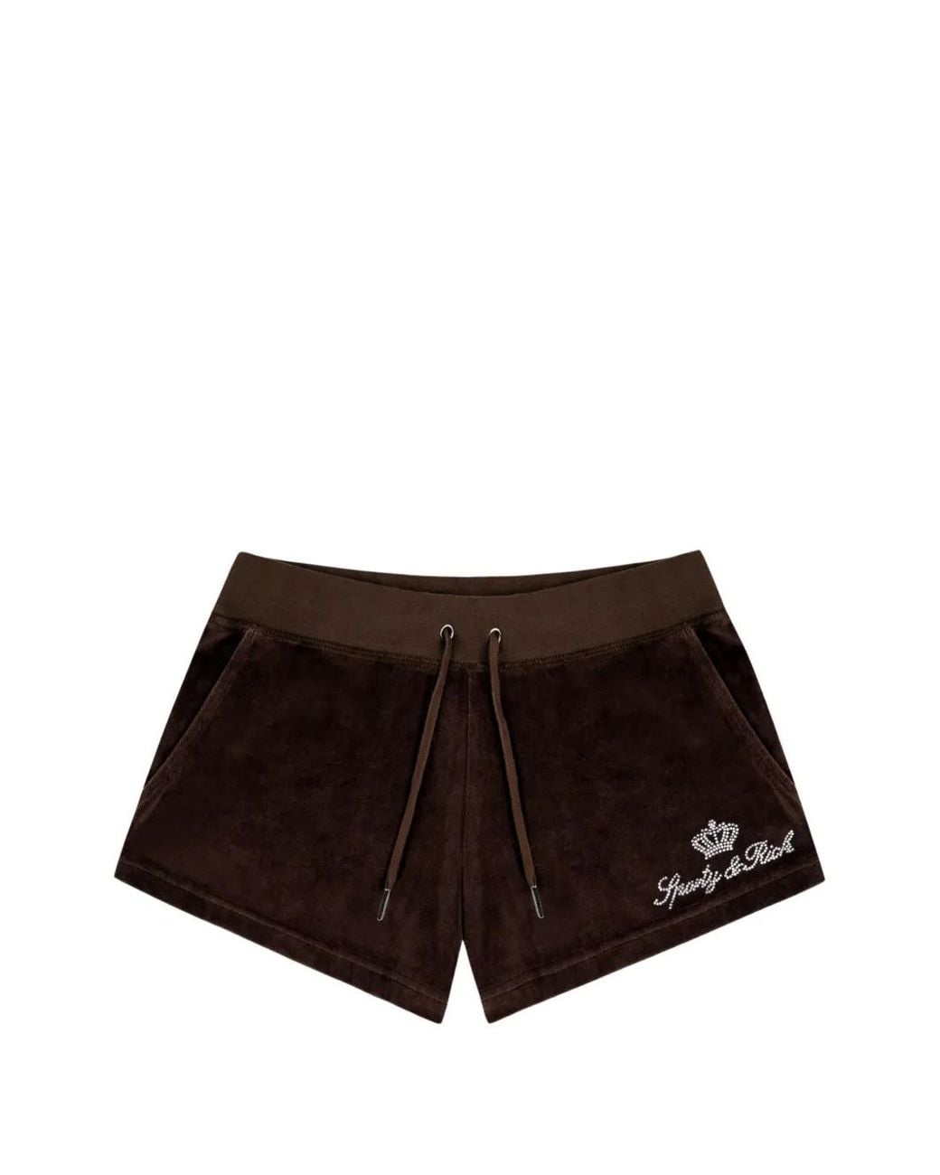 Juicy Couture White X&R Crystal-Embellished Mini Shorts