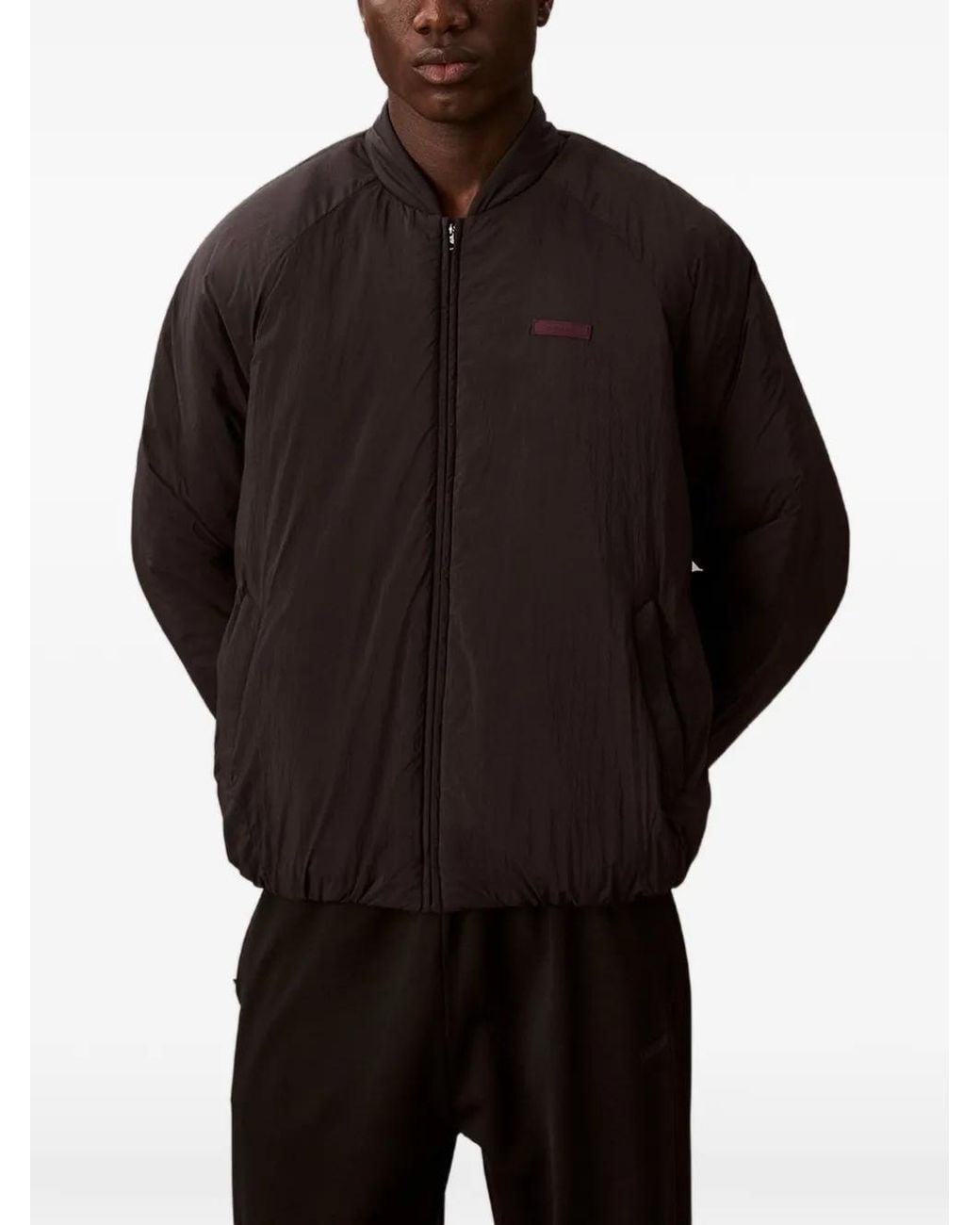 Calvin Klein Black Commuter Bomber Jacket for men