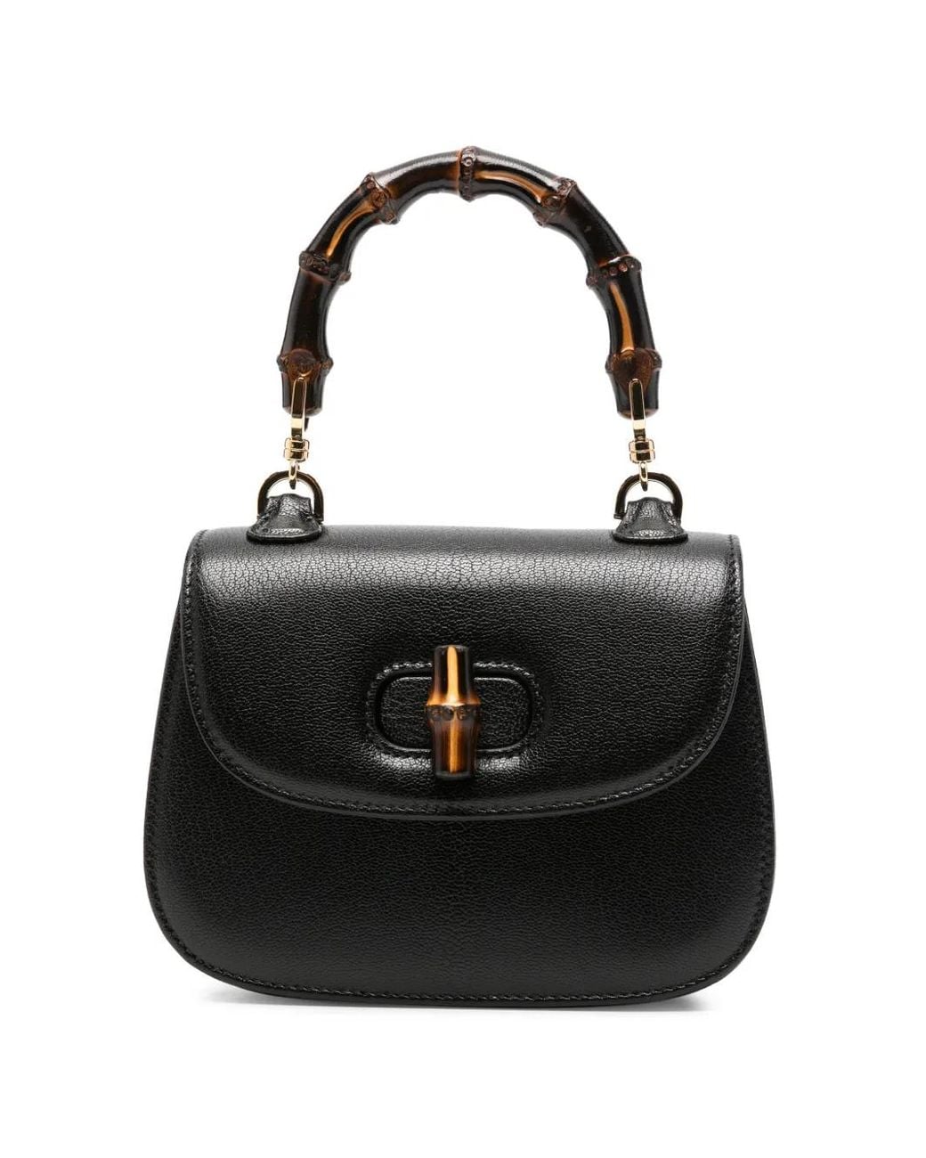 Gucci Black Mini Sac À Main Bamboo 1947