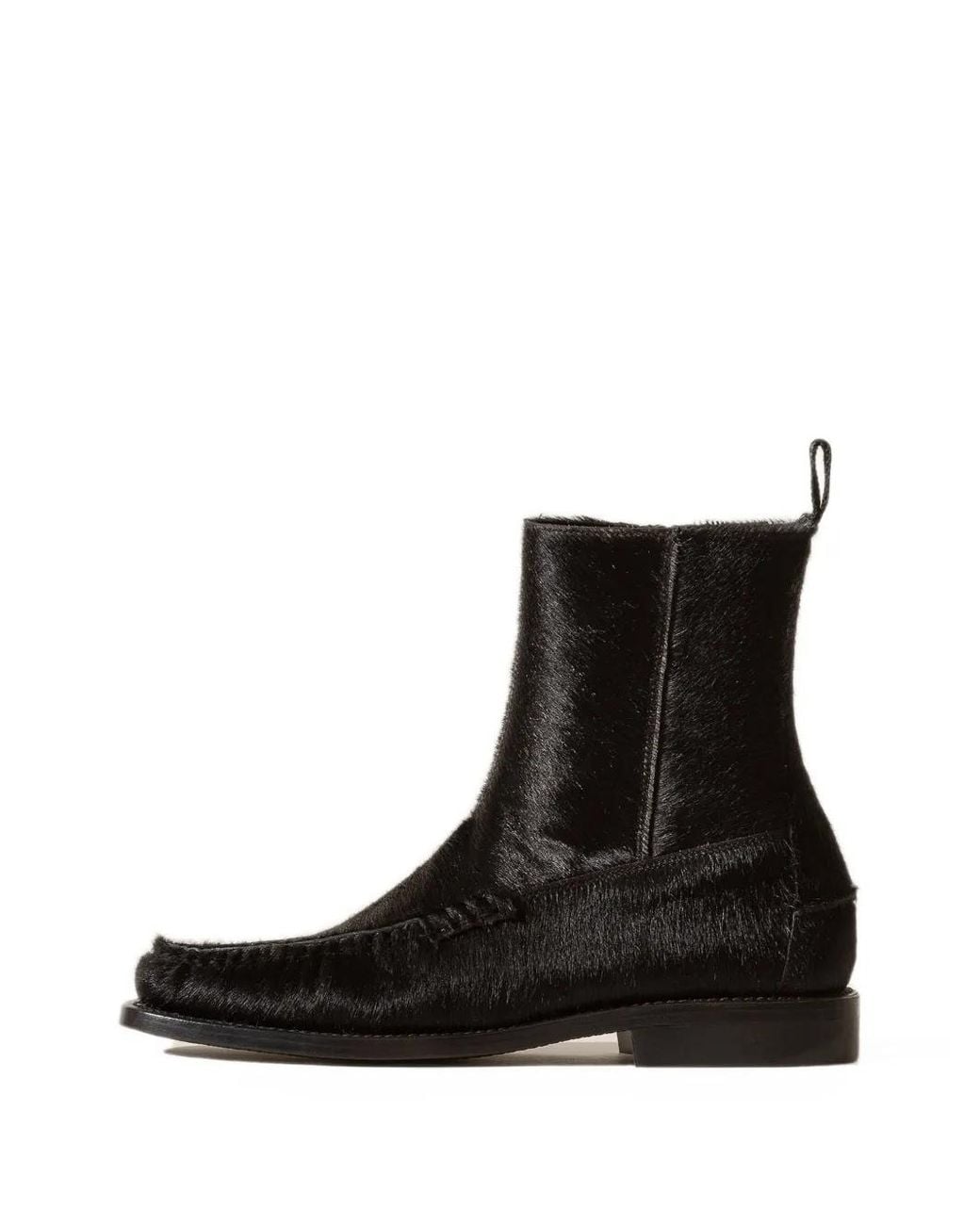Hereu Black Andreu Calf-Hair Ankle Boots