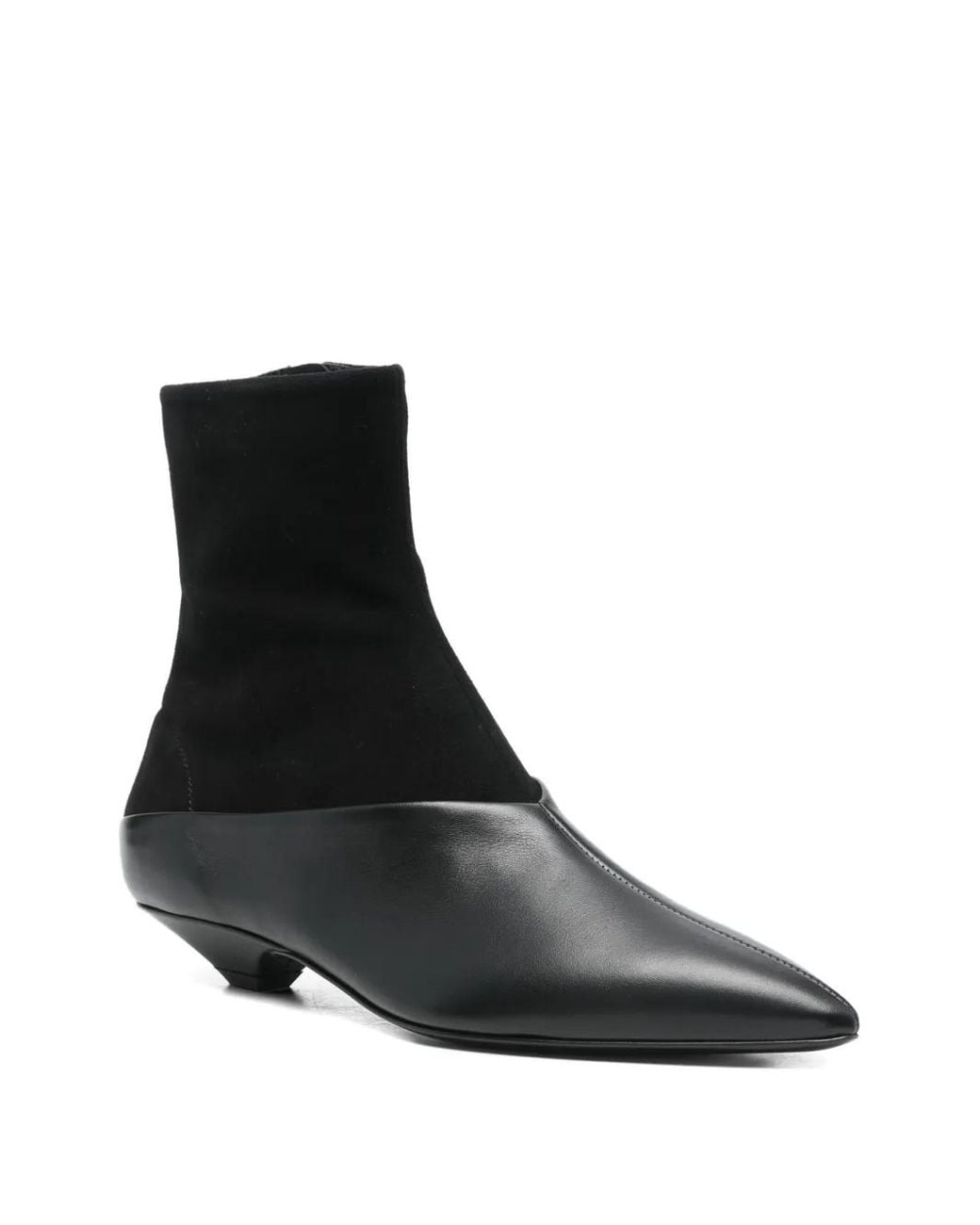 Sergio Rossi Black 30Mm Pointed-Toe Boots