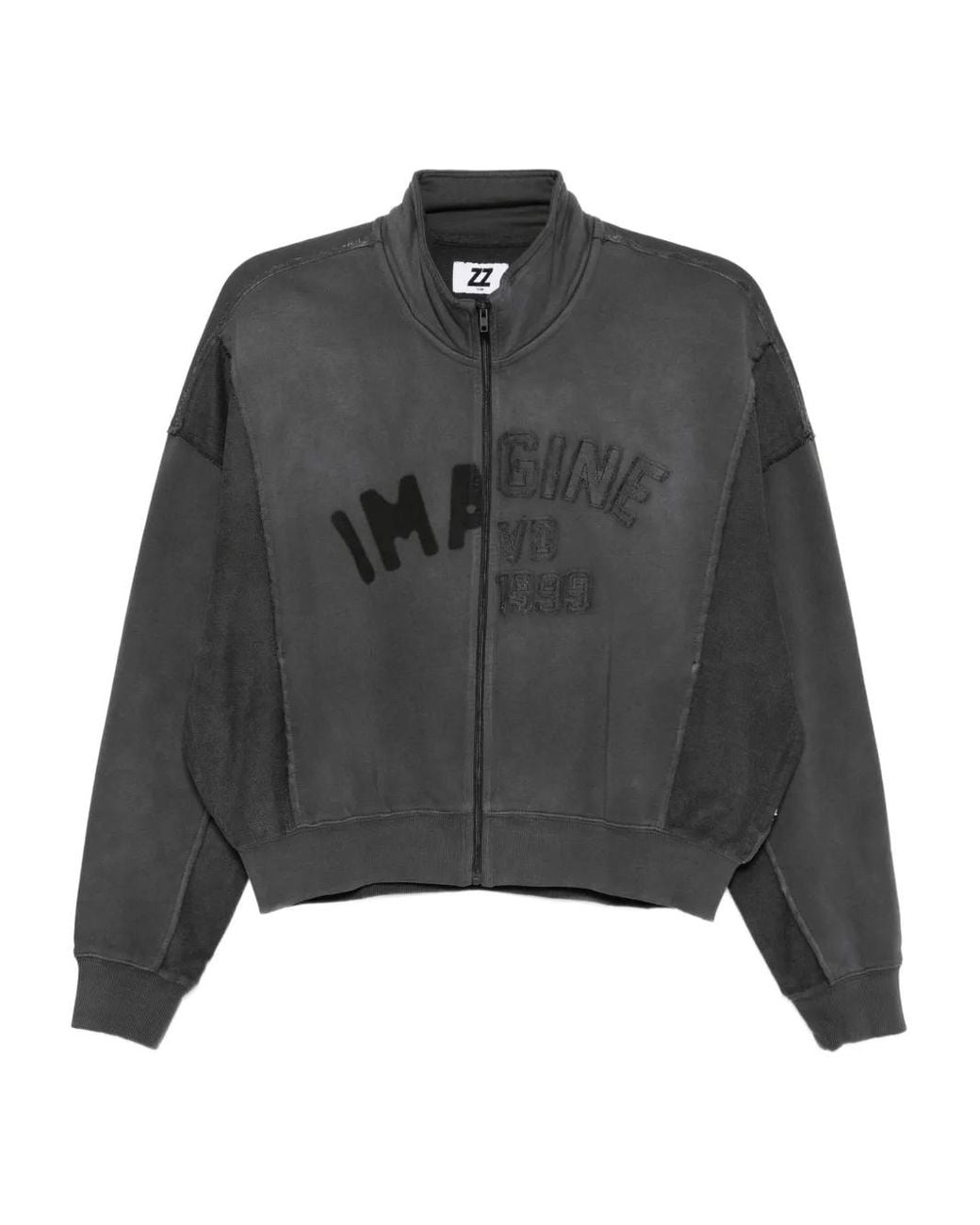 Izzue Black Panelled Cotton Sweatshirt