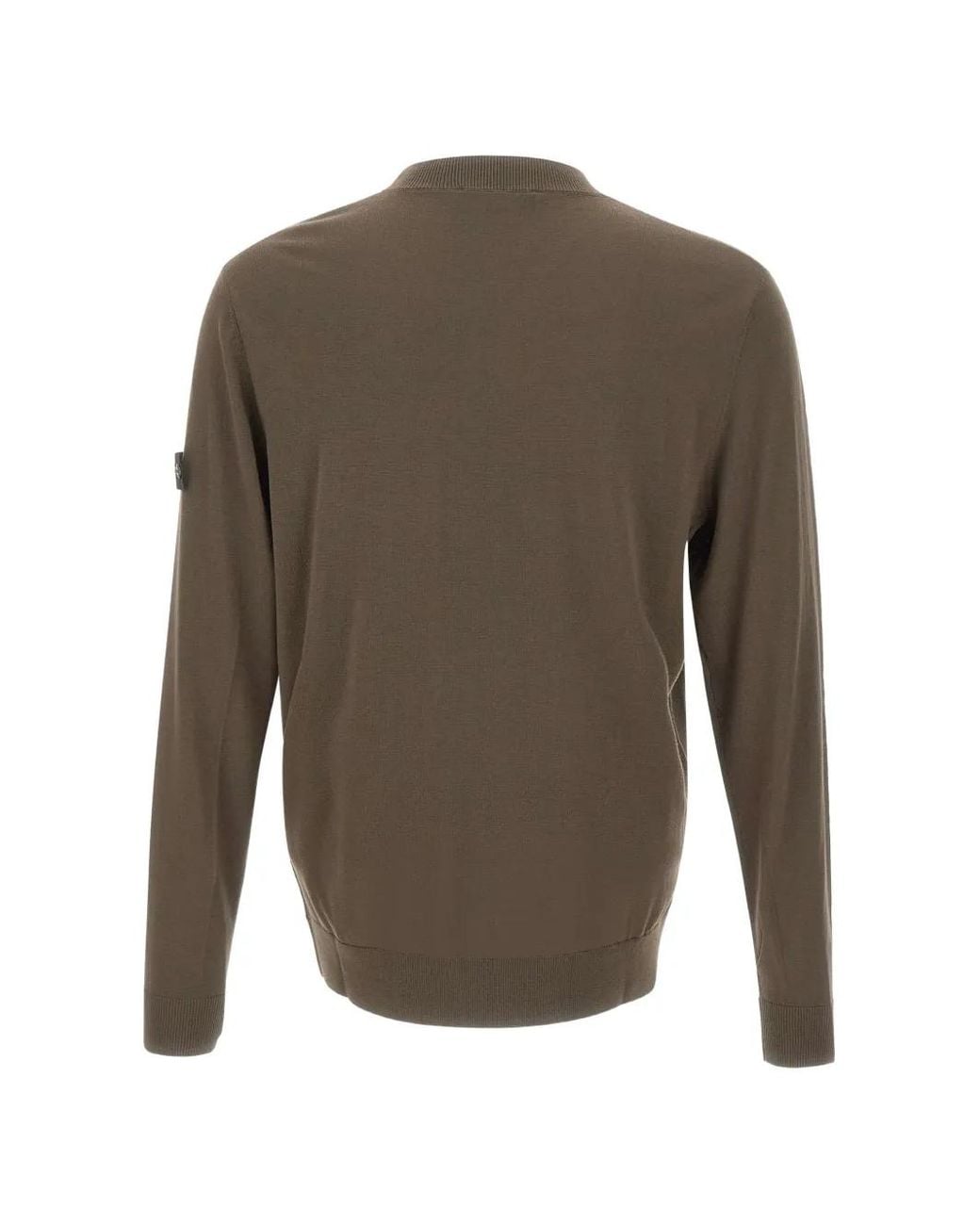 Peuterey Gray Logo-Patch Crew-Neck Sweater for men